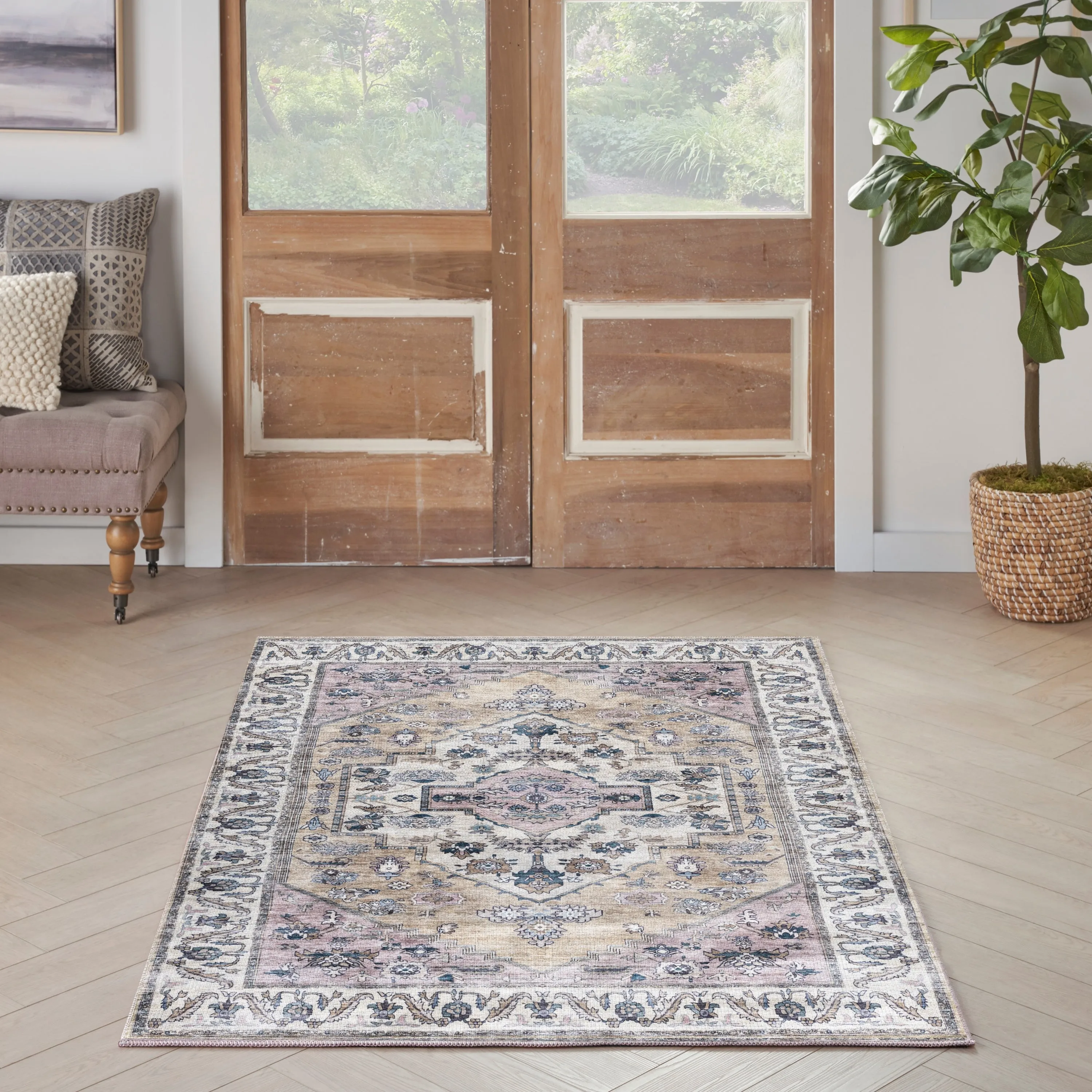 Washable Brilliance Persian Indoor Kitchen & Area Rug