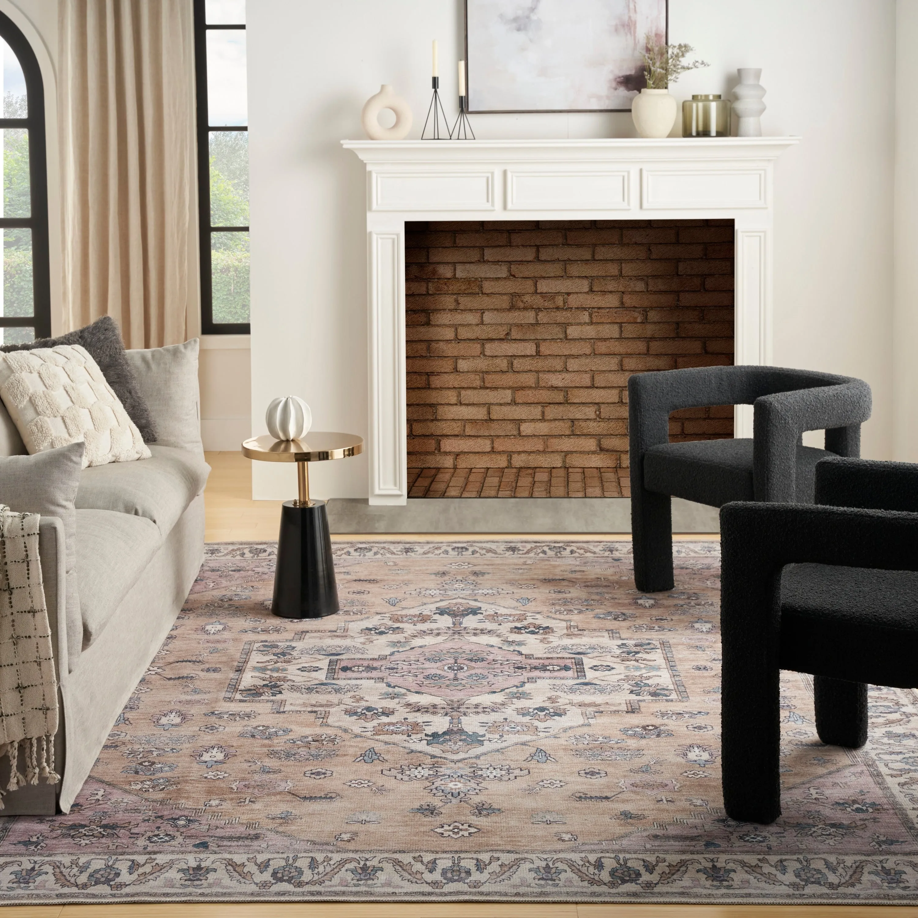 Washable Brilliance Persian Indoor Kitchen & Area Rug