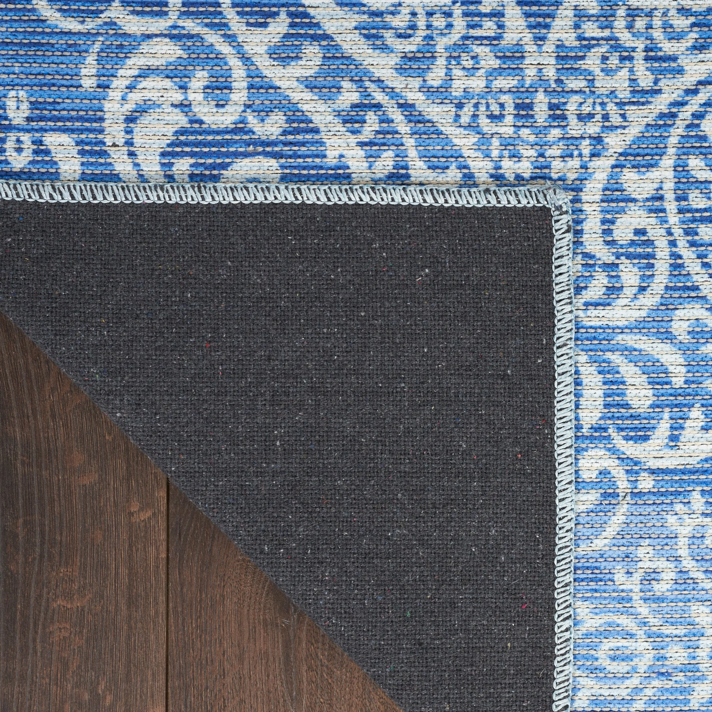 Waverly Machine Washable Botanical Damask Area Rug