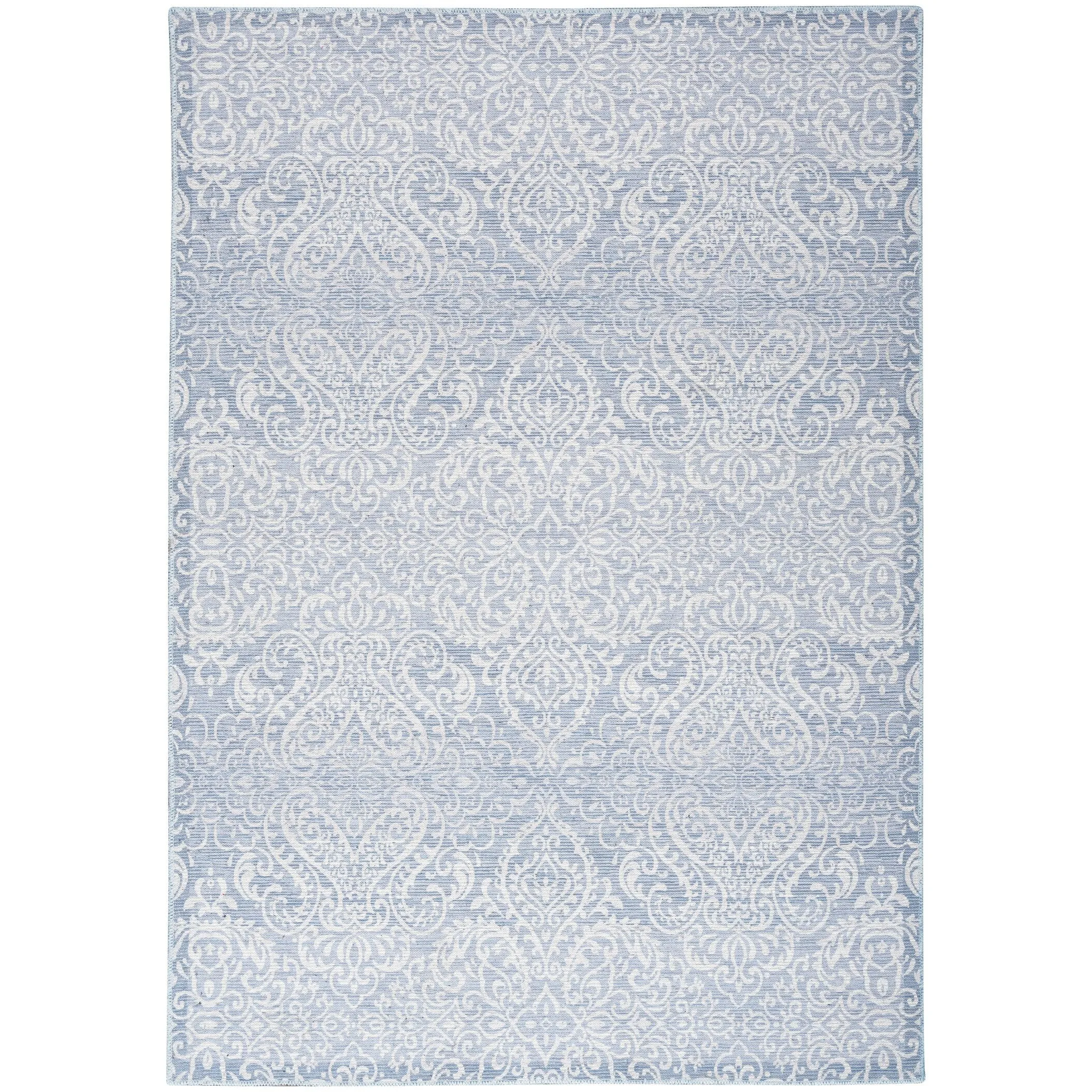 Waverly Machine Washable Botanical Damask Area Rug
