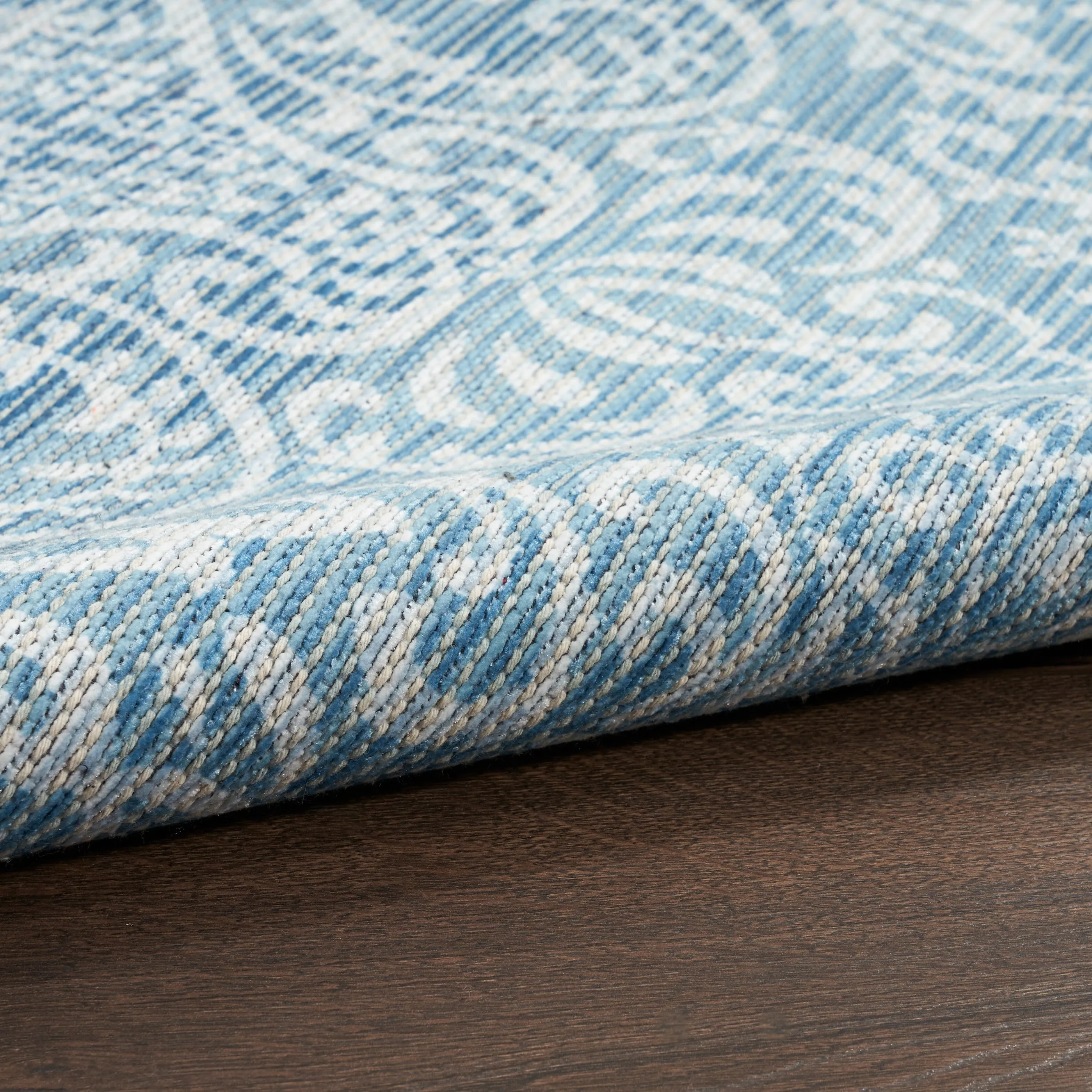 Waverly Machine Washable Botanical Damask Area Rug