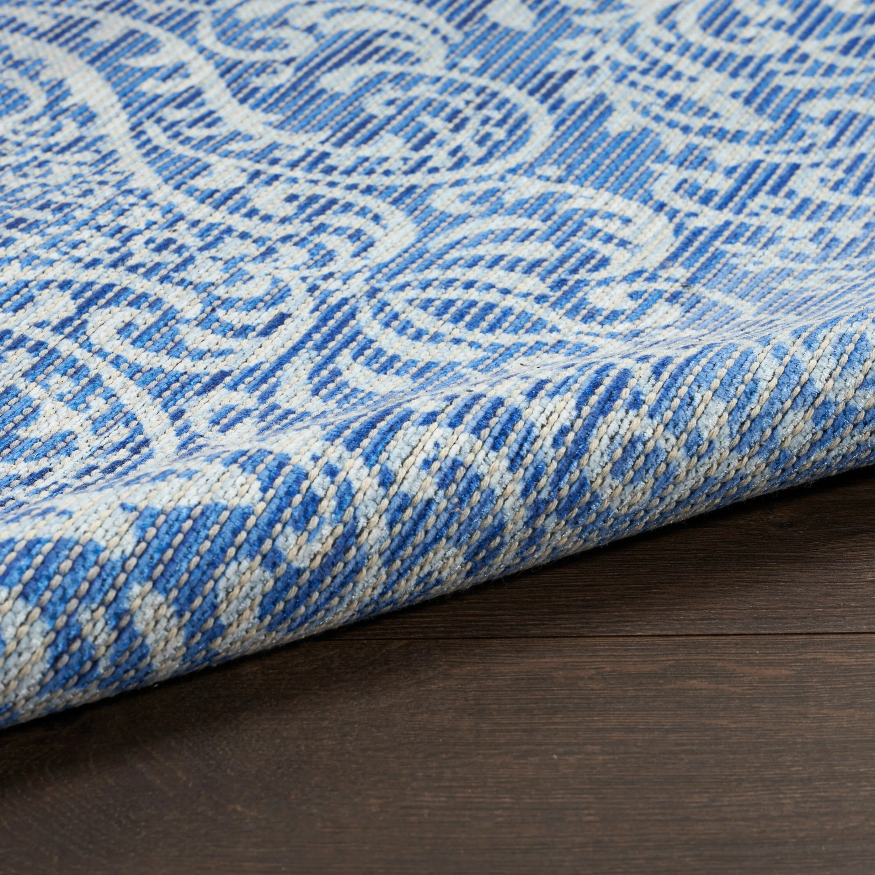Waverly Machine Washable Botanical Damask Area Rug