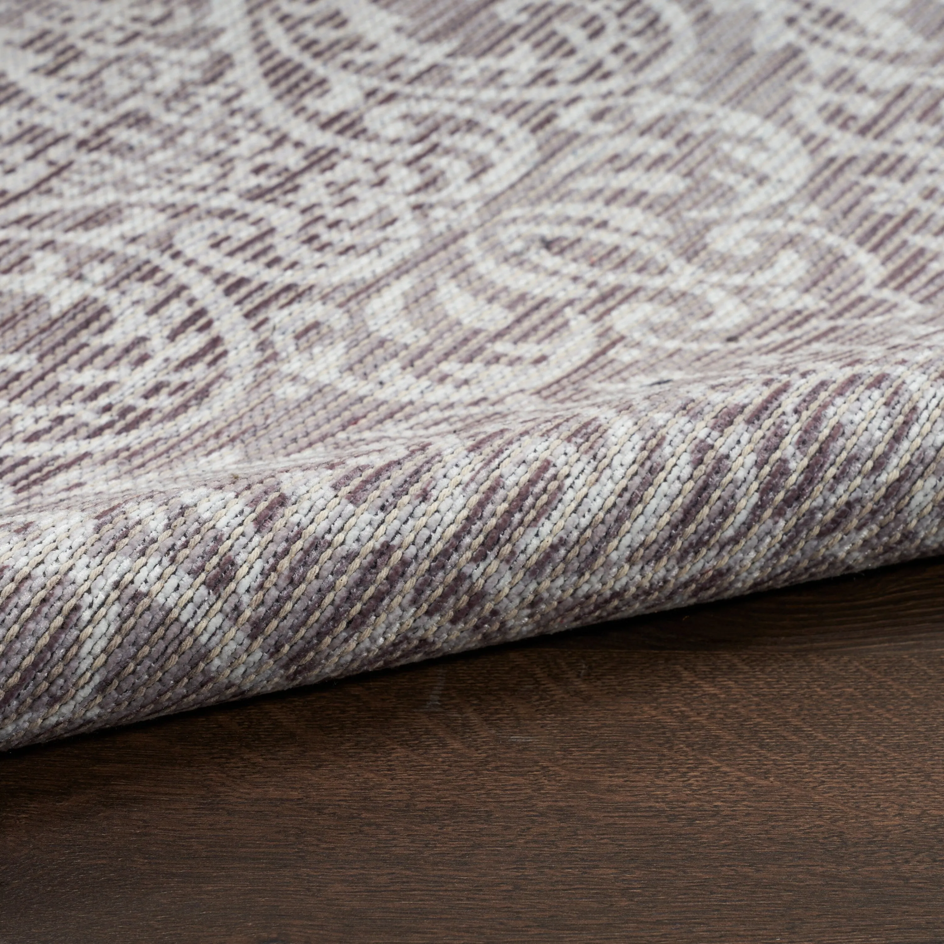 Waverly Machine Washable Botanical Damask Area Rug