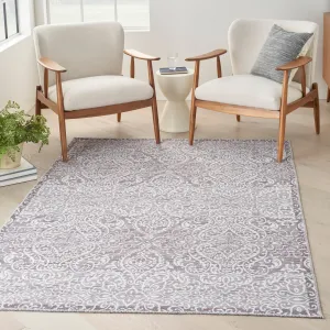 Waverly Machine Washable Botanical Damask Area Rug
