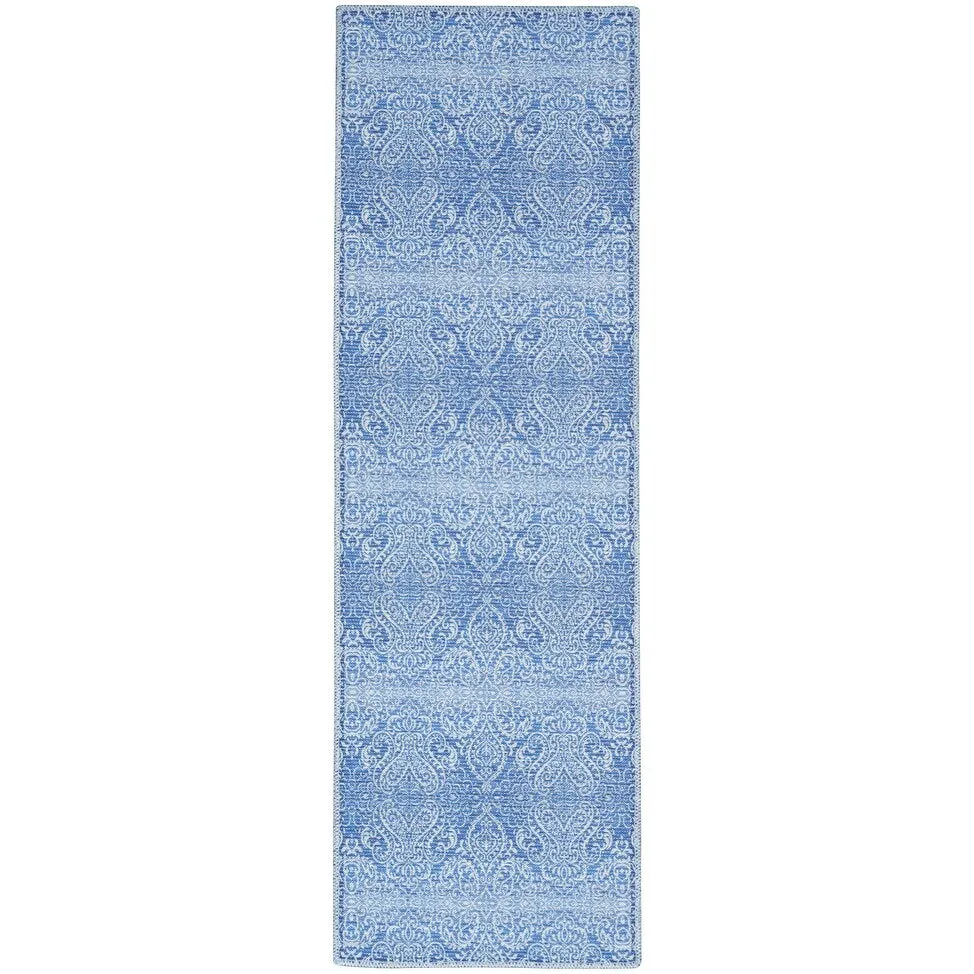 Waverly Machine Washable Botanical Damask Area Rug