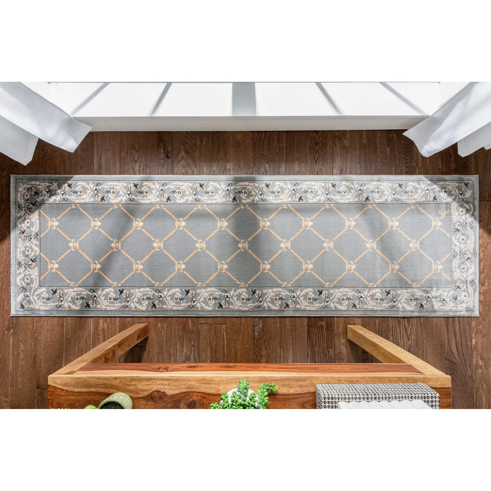 Well Woven Agra Royal Trellis Oversized Runner Rug