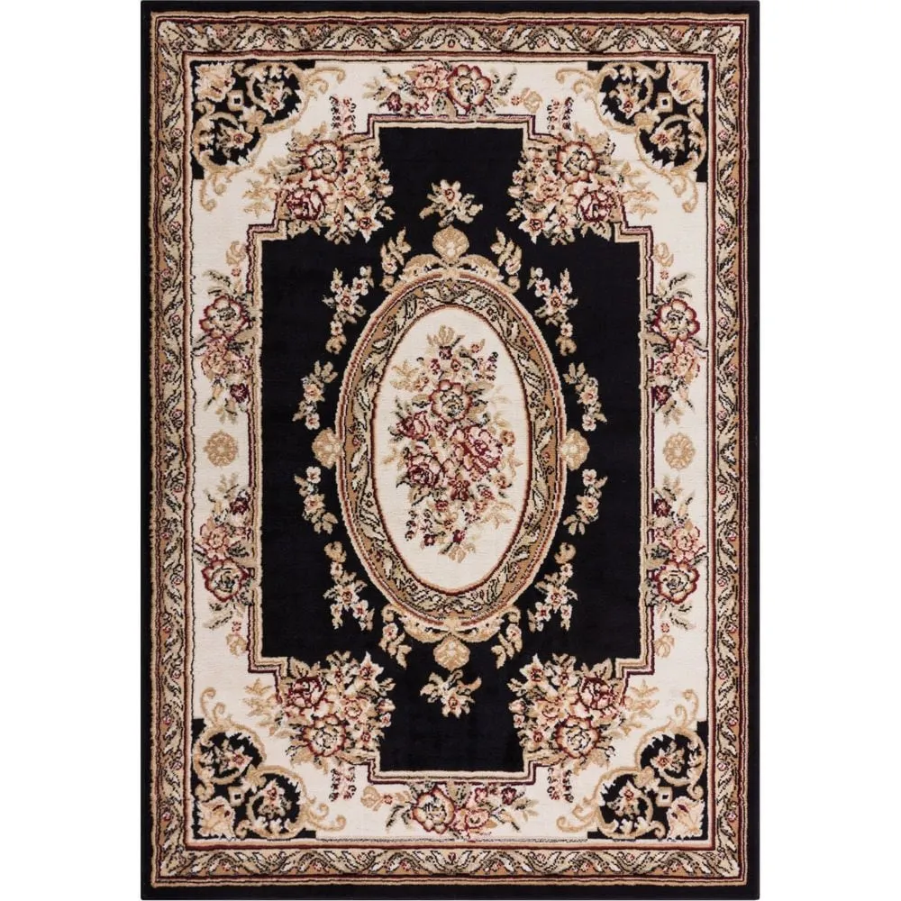Well Woven Eastgate Traditional French Country Aubusson Black Area Rug - 8'2 x 9'10