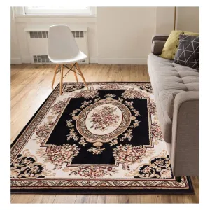 Well Woven Eastgate Traditional French Country Aubusson Black Area Rug - 8'2 x 9'10