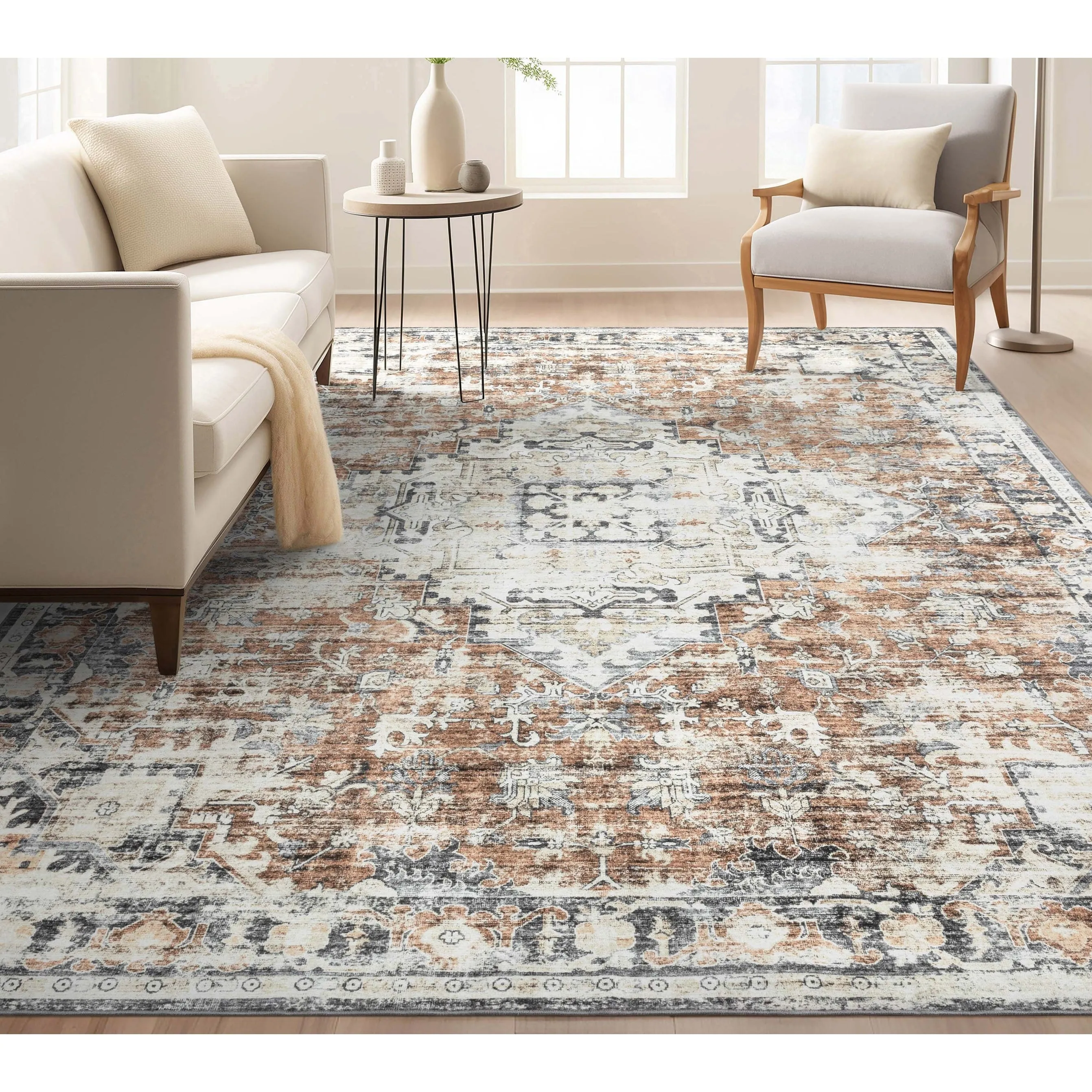 Well Woven Elle Basics Rendezvous Vintage Medallion Washable Rug