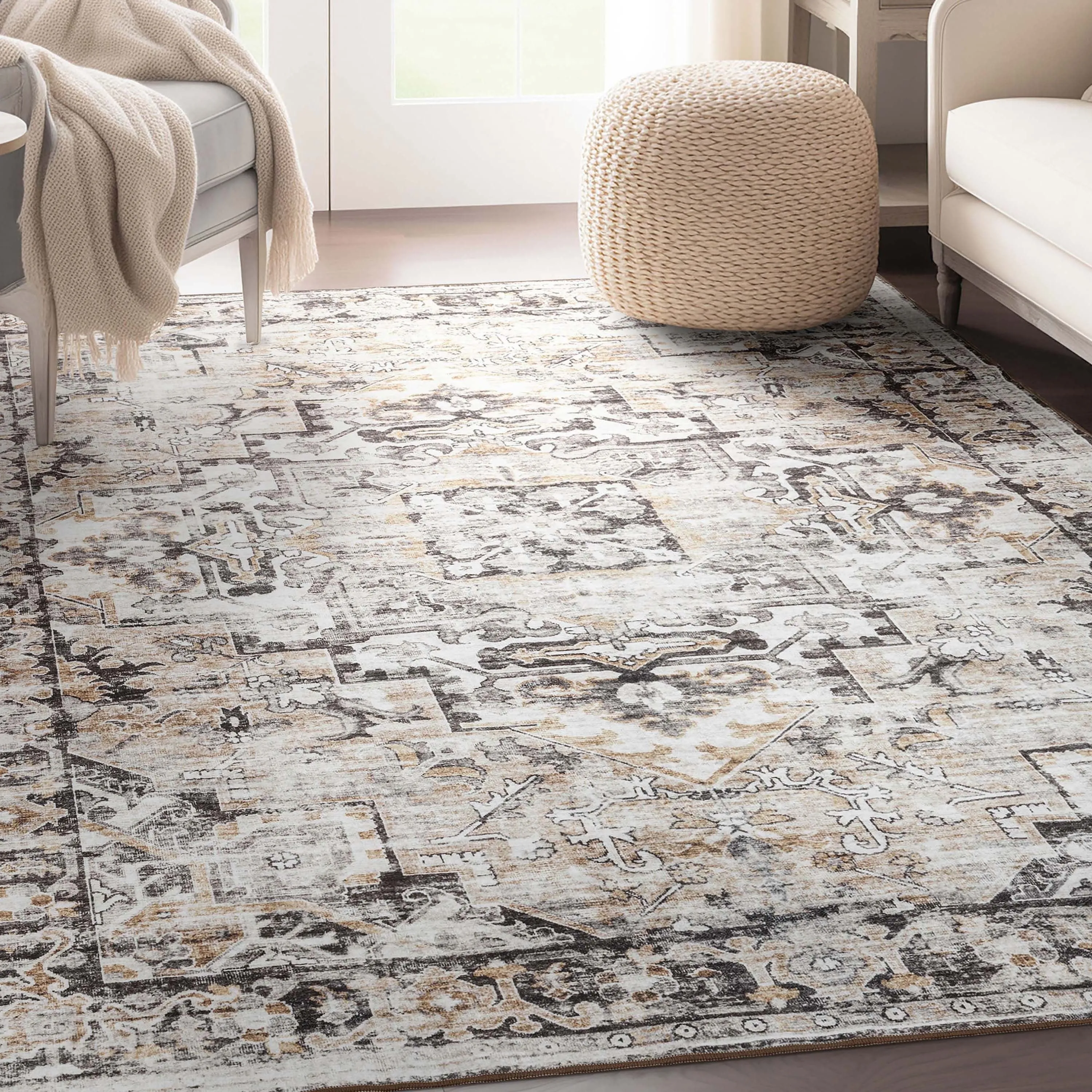 Well Woven Elle Basics Rendezvous Vintage Medallion Washable Rug