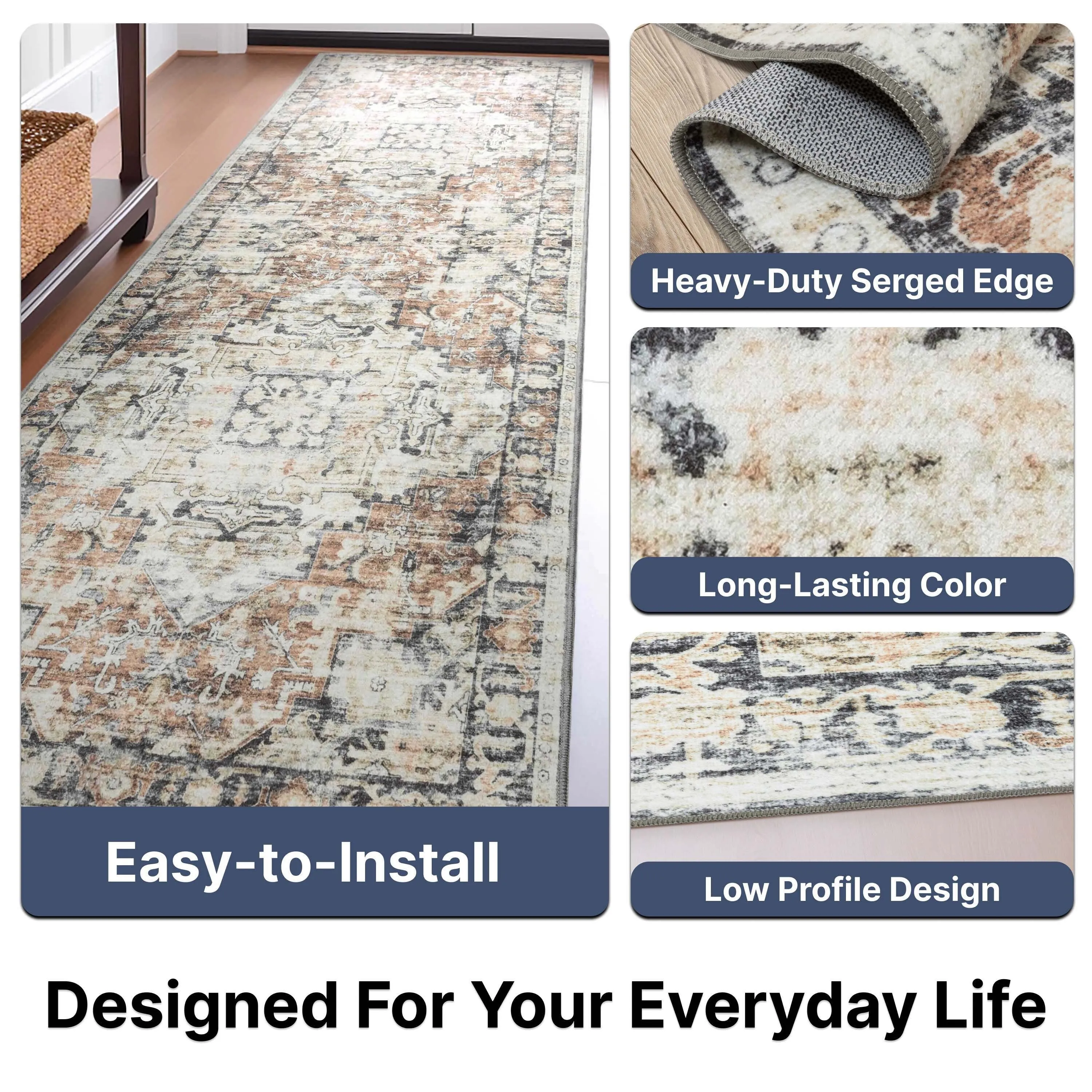 Well Woven Elle Basics Rendezvous Vintage Medallion Washable Rug