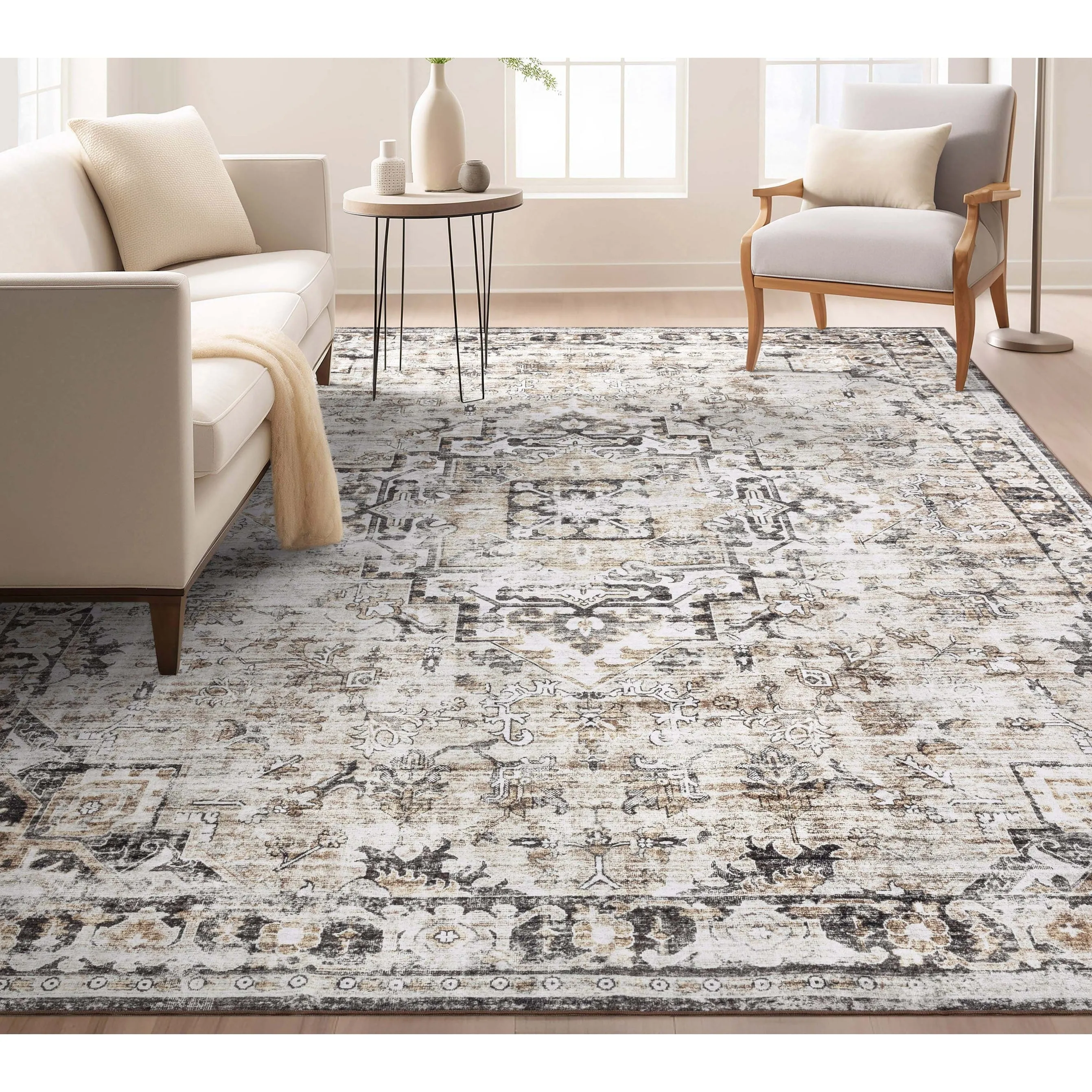 Well Woven Elle Basics Rendezvous Vintage Medallion Washable Rug