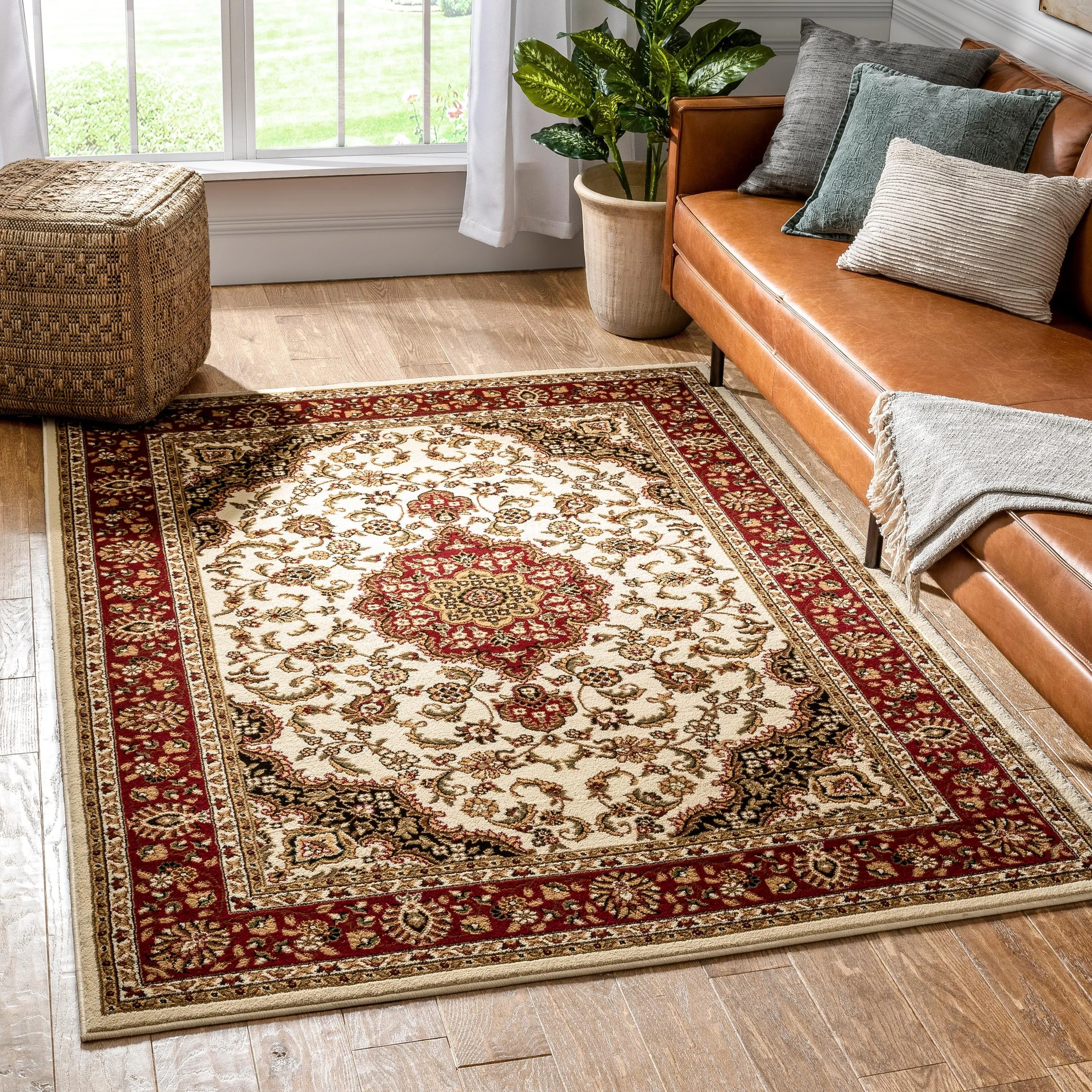 Well Woven Gwalia Traditional Persian Medallion Area Rug - 9'3 x 12'6 - 9'3 x 12'6