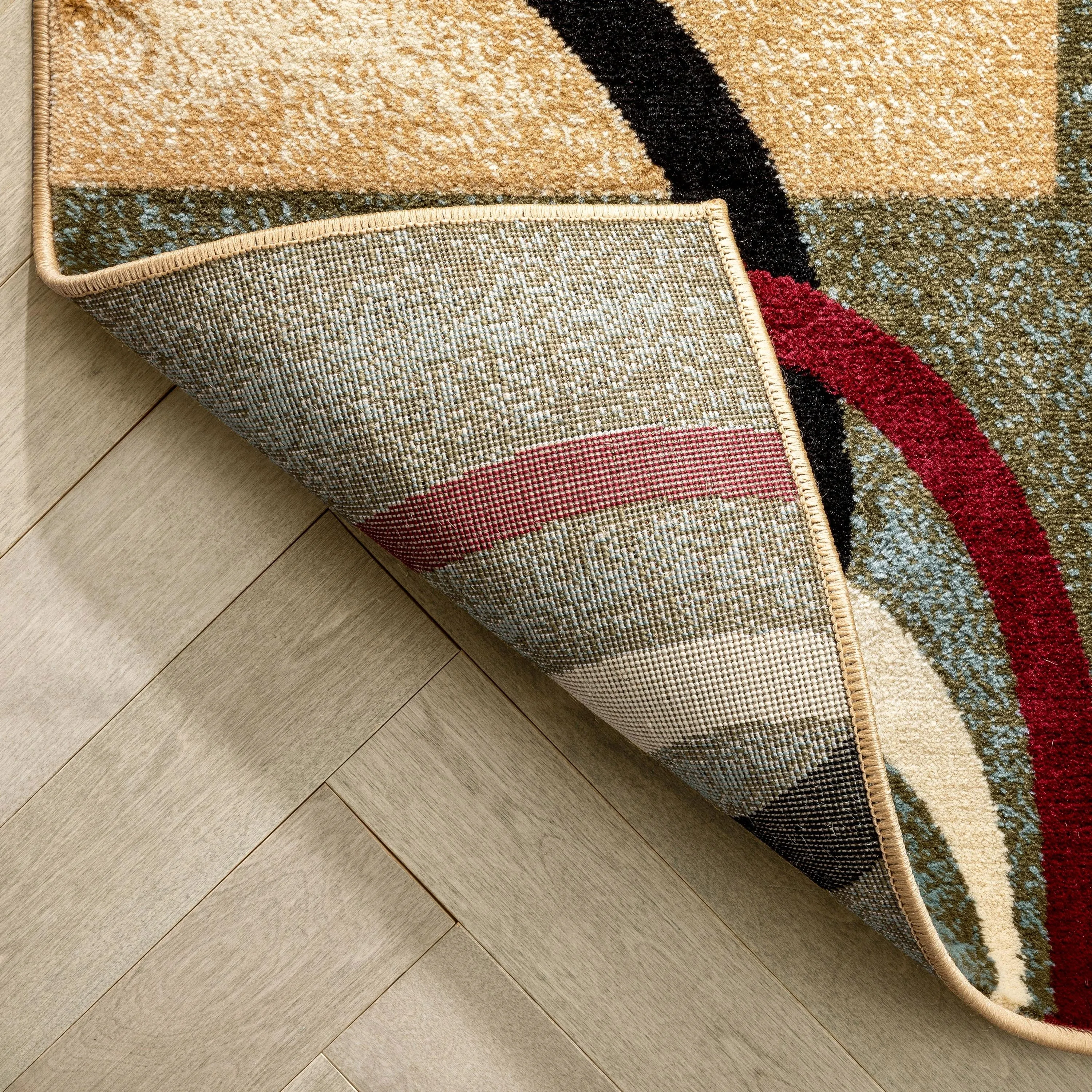 Well Woven Modern Geometric Abstract Shapes Red Oversized Runner Rug - 2'7 x 10'