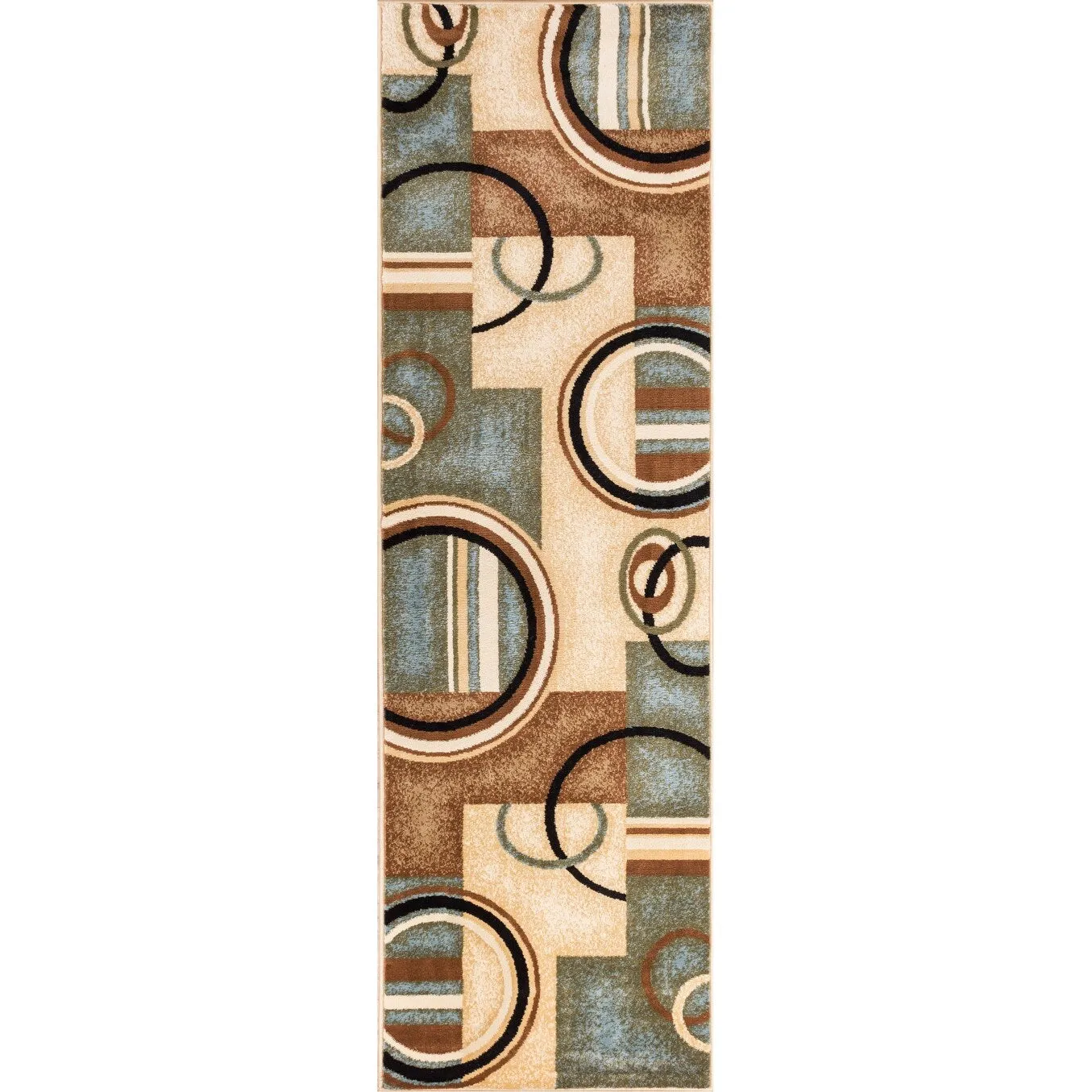 Well Woven Modern Geometric Abstract Shapes Red Oversized Runner Rug - 2'7 x 10'