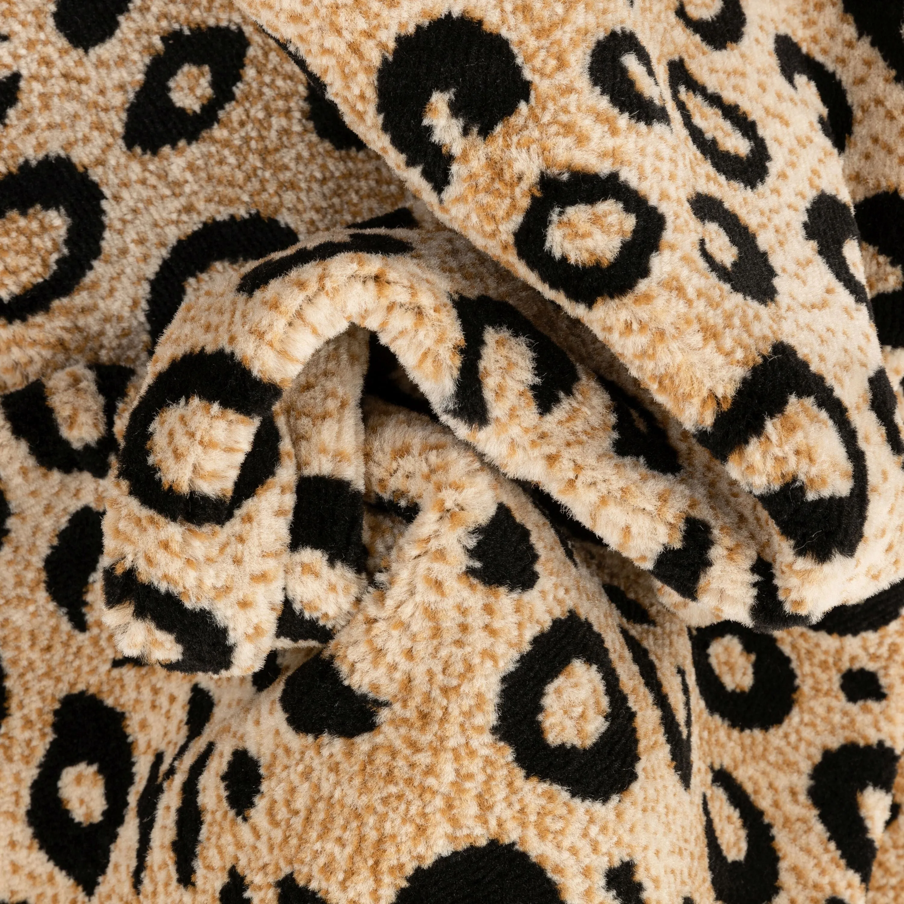 Well Woven Modern Leopard Animal Prints Black Ivory Area Rug - 5' x 7'2