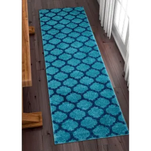 Well Woven Modern Trellis Lines Runner Rug - 2' x 7'3