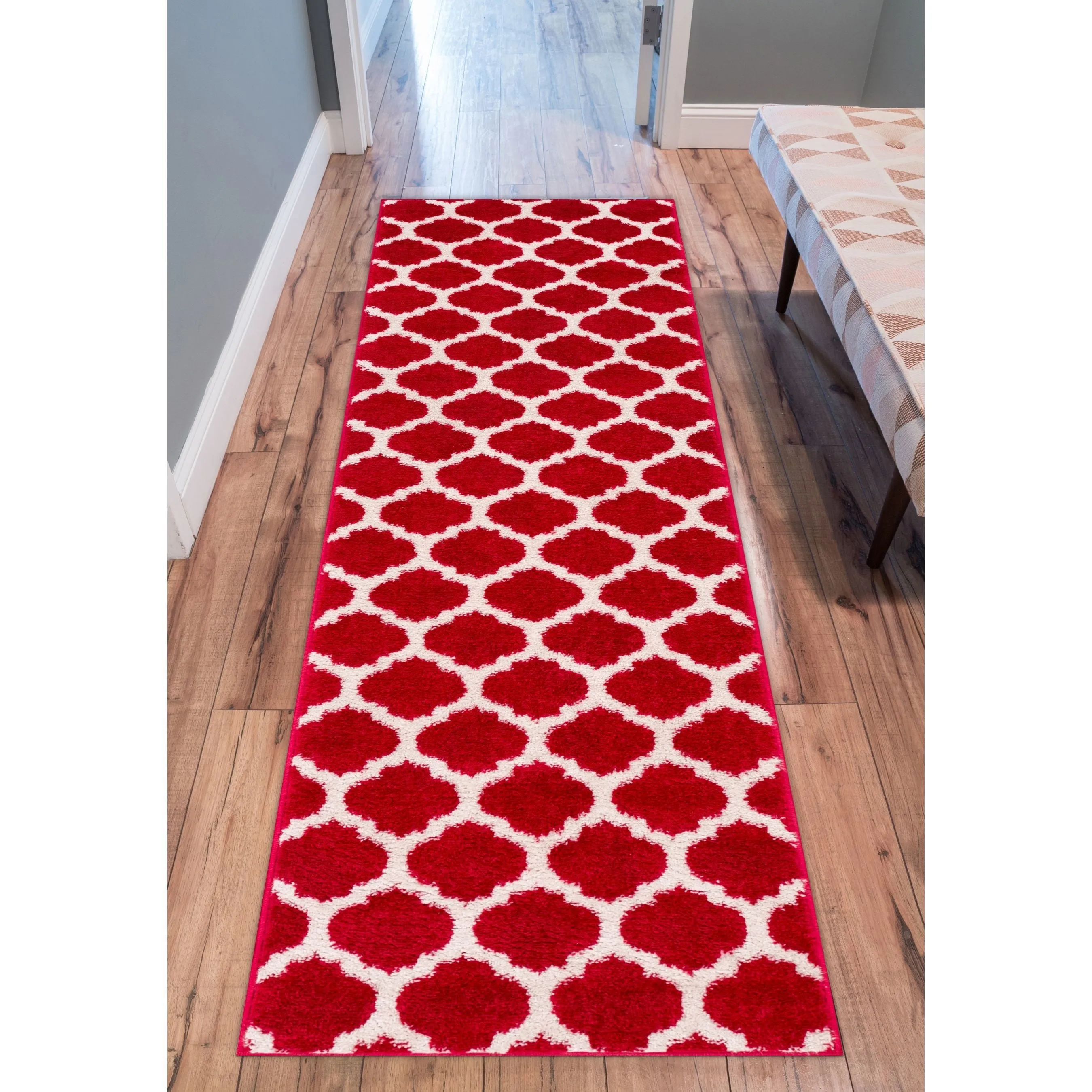 Well Woven Modern Trellis Lines Runner Rug - 2' x 7'3