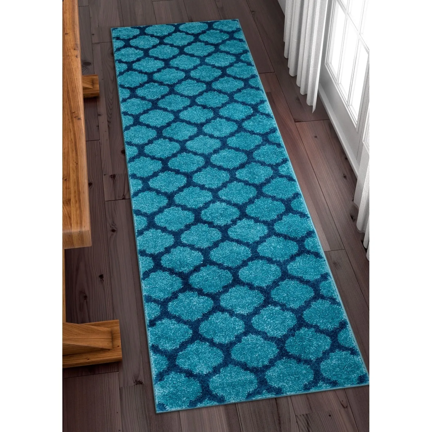 Well Woven Modern Trellis Lines Runner Rug - 2' x 7'3