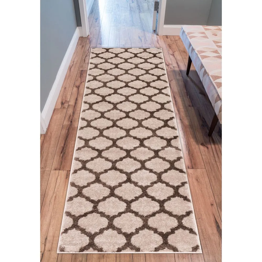 Well Woven Modern Trellis Lines Runner Rug - 2' x 7'3