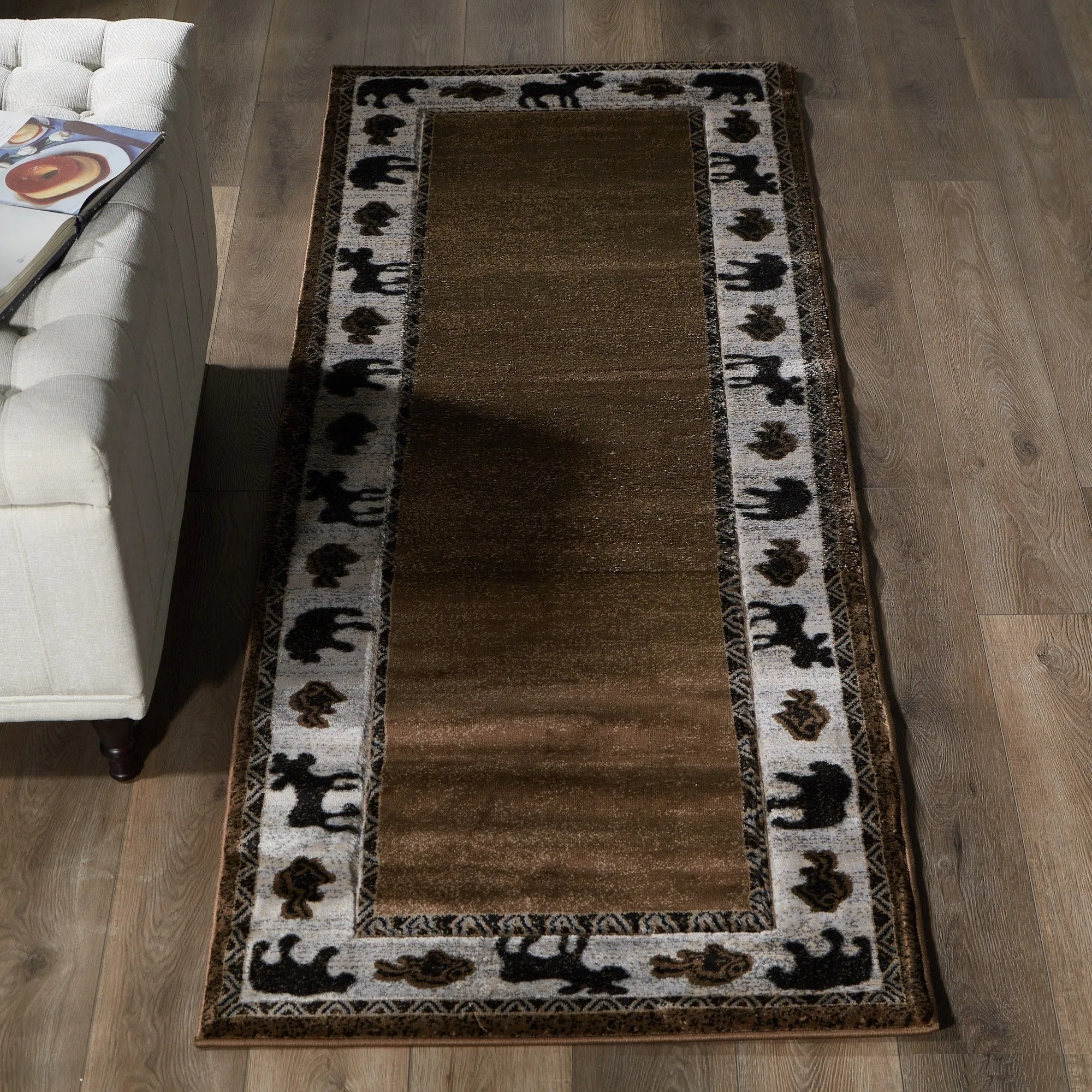 Wildlife Collection Brown/Beige Area Rug