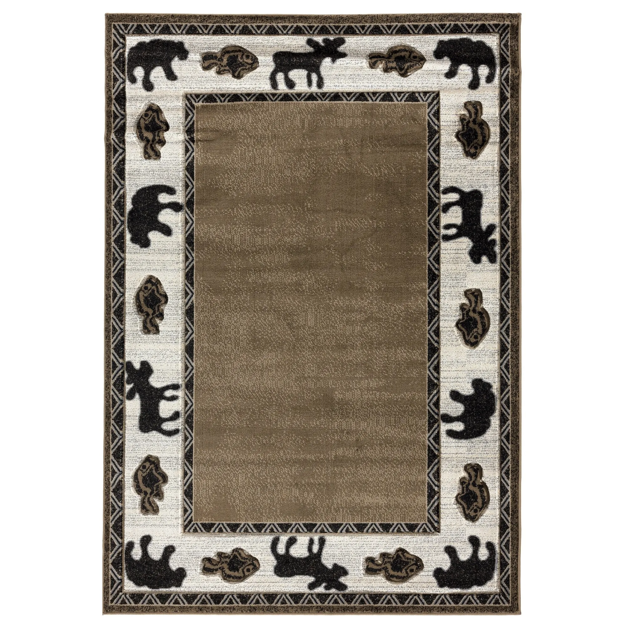 Wildlife Collection Brown/Beige Area Rug