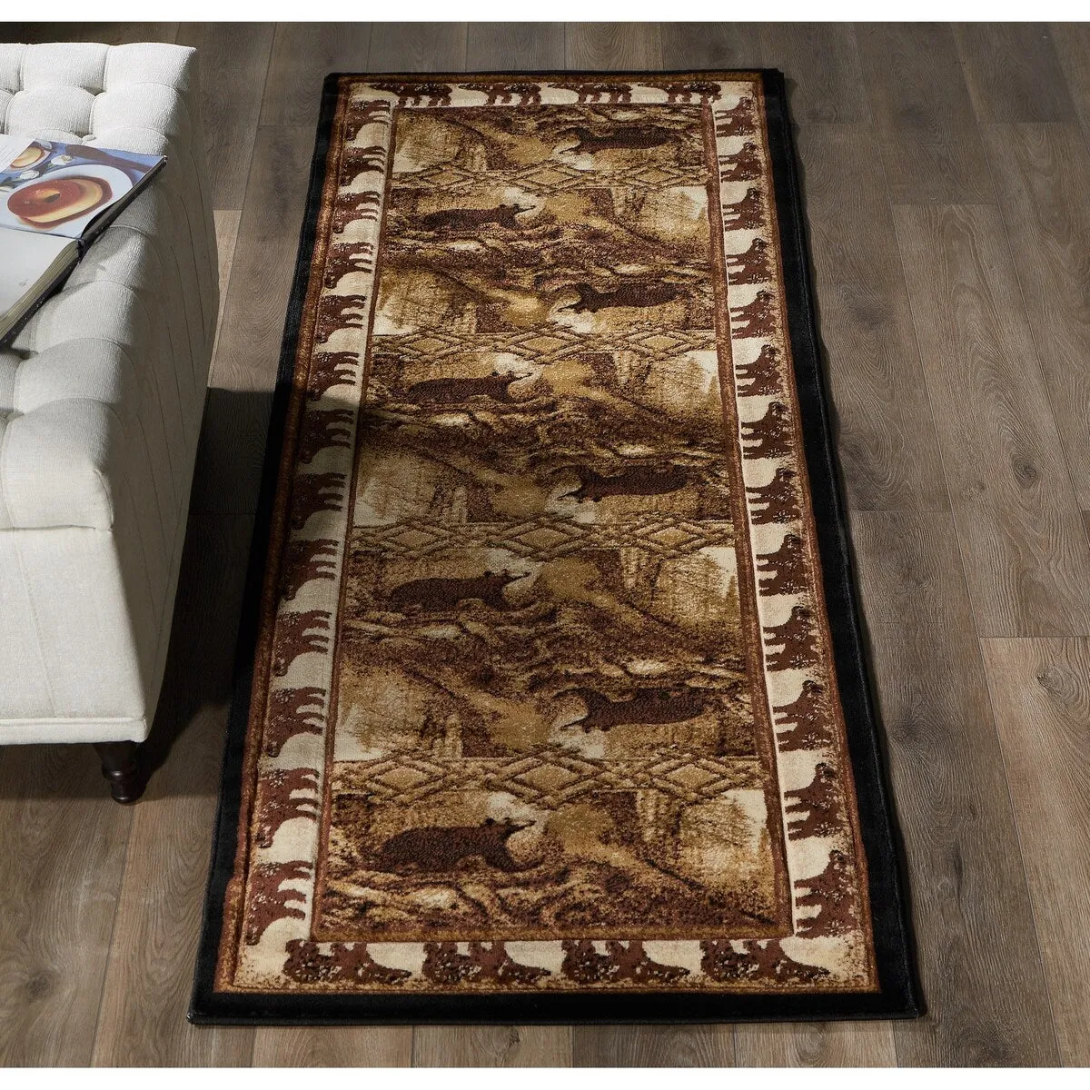 Wildlife Collection Brown/Beige Area Rug