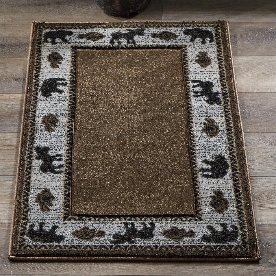 Wildlife Collection Brown/Beige Area Rug