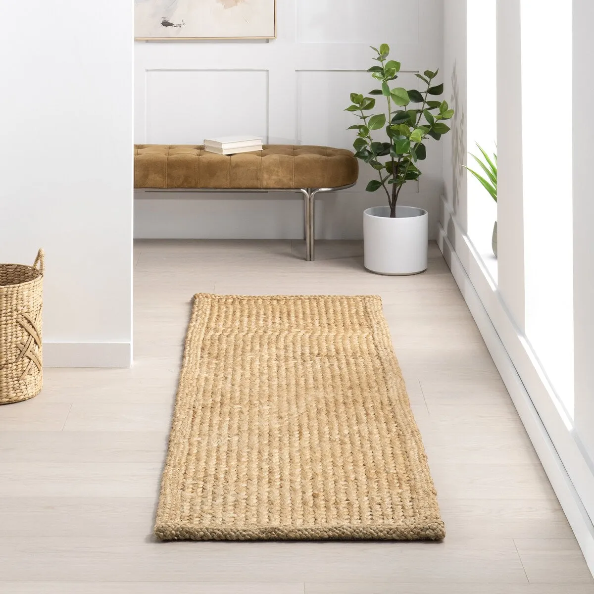 Willow Bordered Jute Area Rug