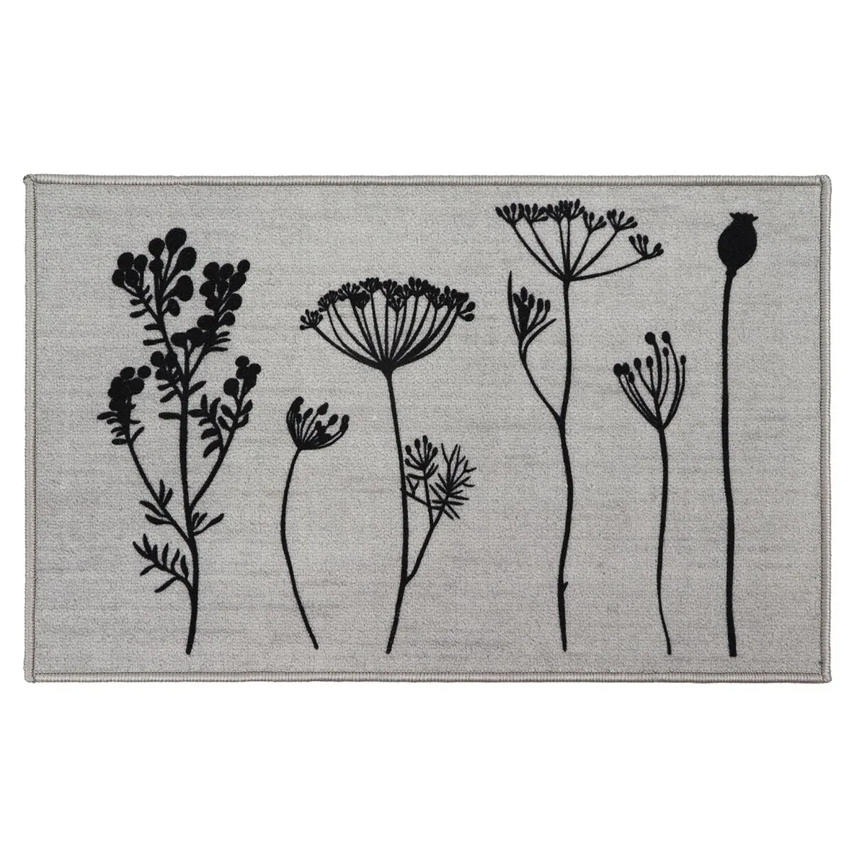 Wool Effect Wildflowers Kitchen Mat or Runner Rug