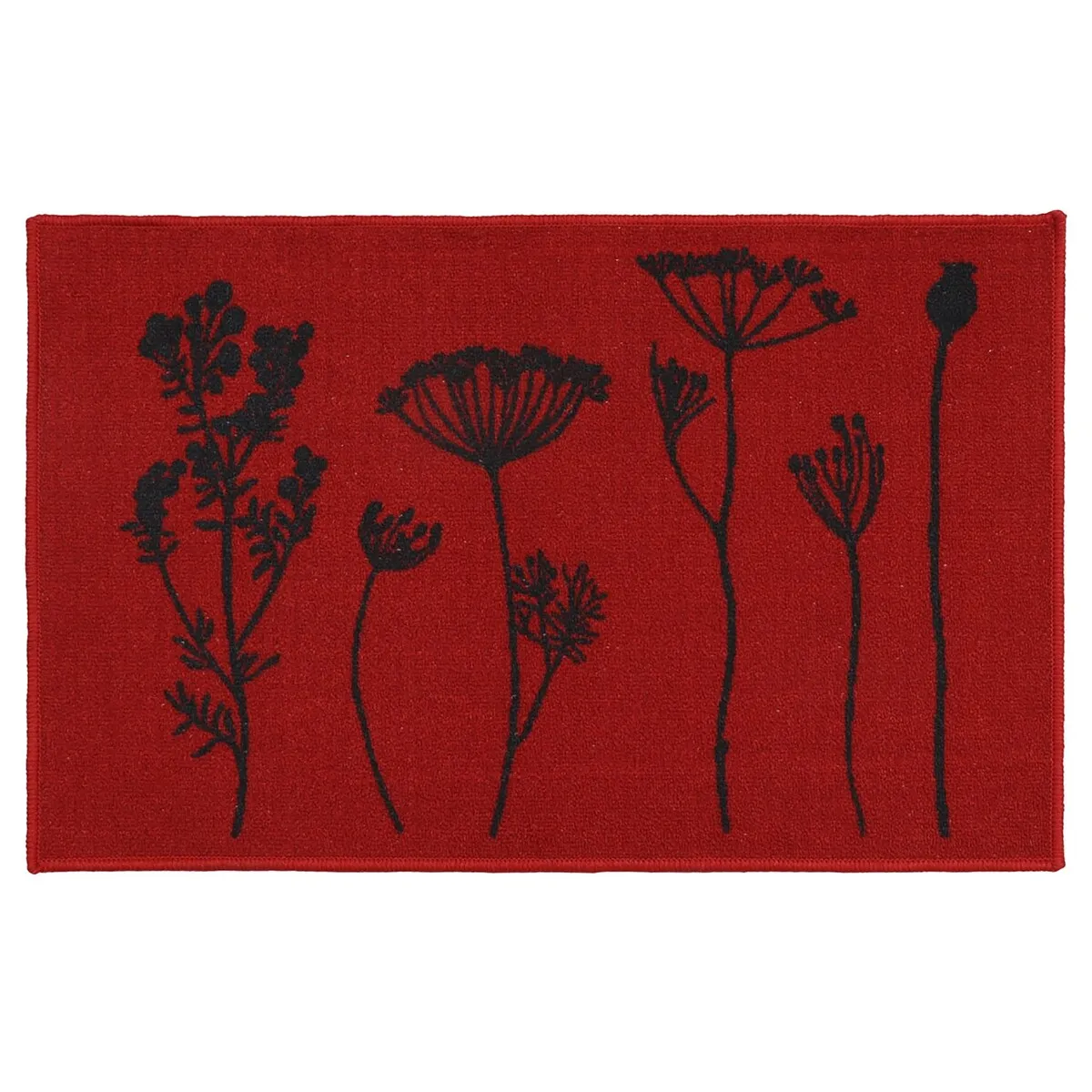 Wool Effect Wildflowers Kitchen Mat or Runner Rug