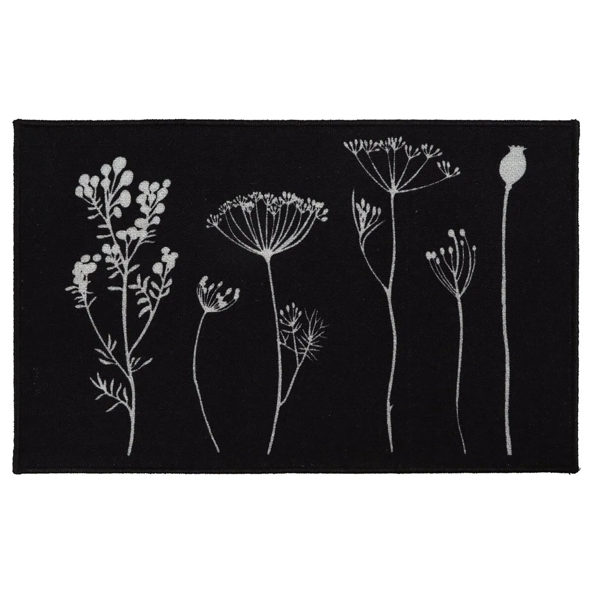Wool Effect Wildflowers Kitchen Mat or Runner Rug