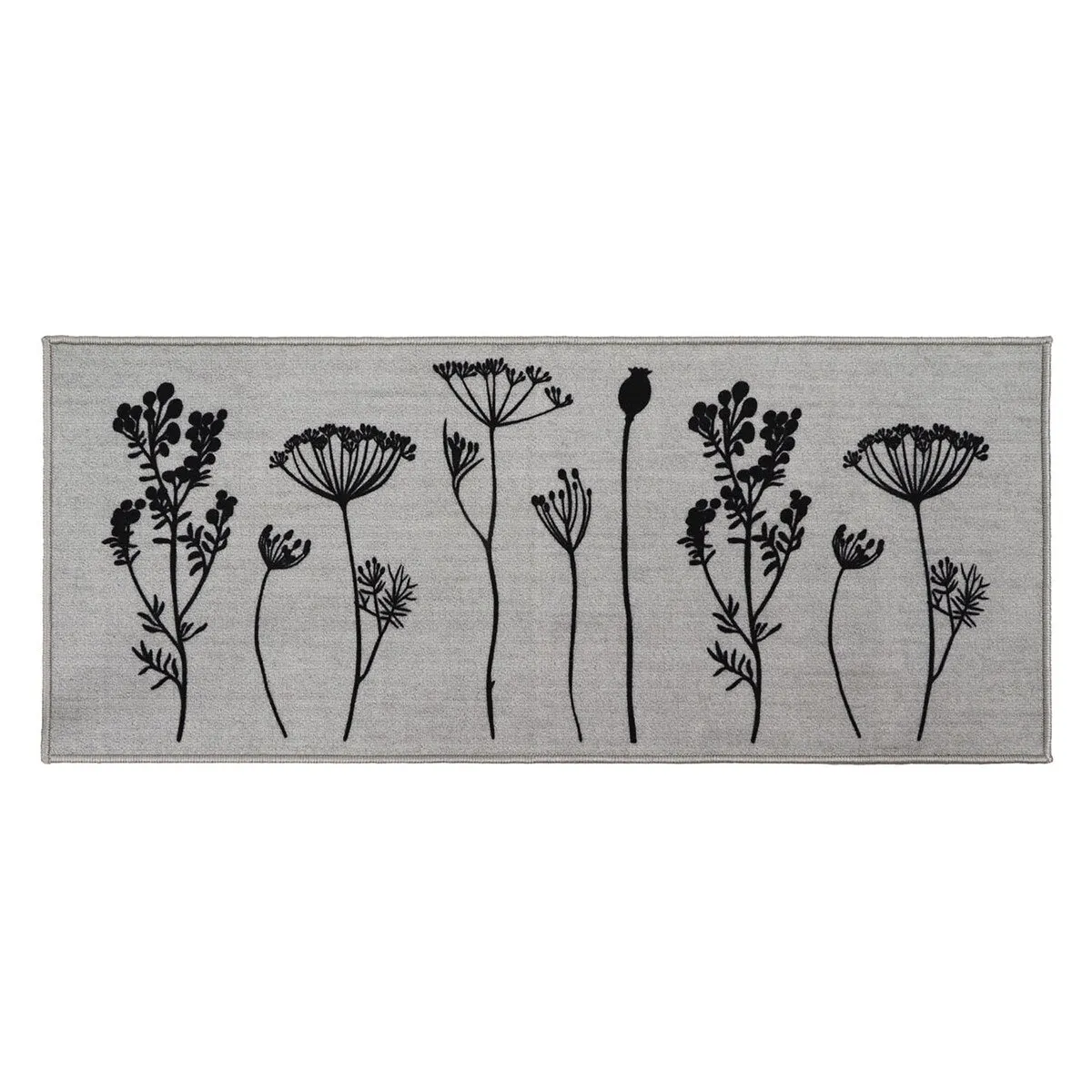 Wool Effect Wildflowers Kitchen Mat or Runner Rug