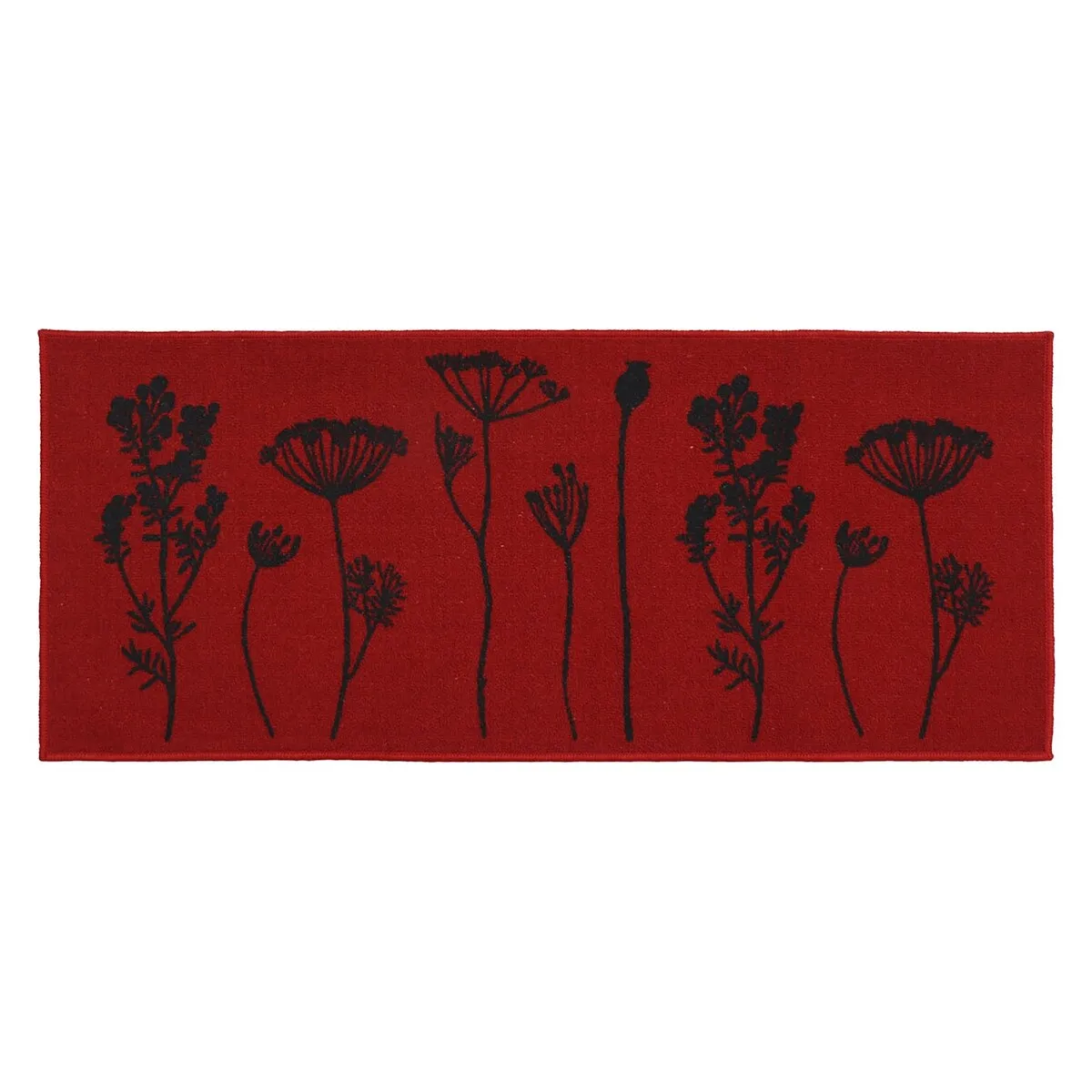 Wool Effect Wildflowers Kitchen Mat or Runner Rug