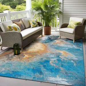 World Rug Gallery Contemporary Abstract Clouds Indoor/Outdoor Area Rug