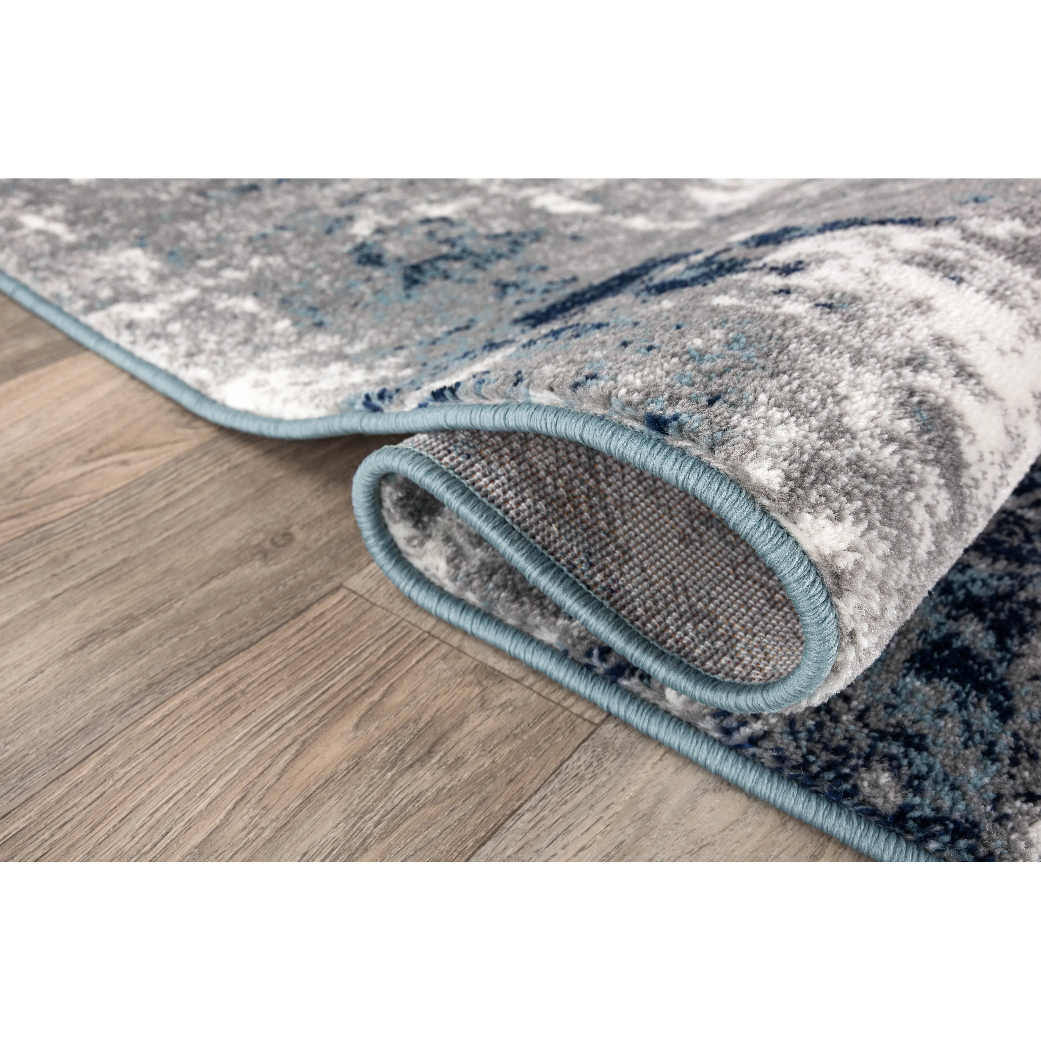 World Rug Gallery Contemporary Abstract Distressed Area Rug