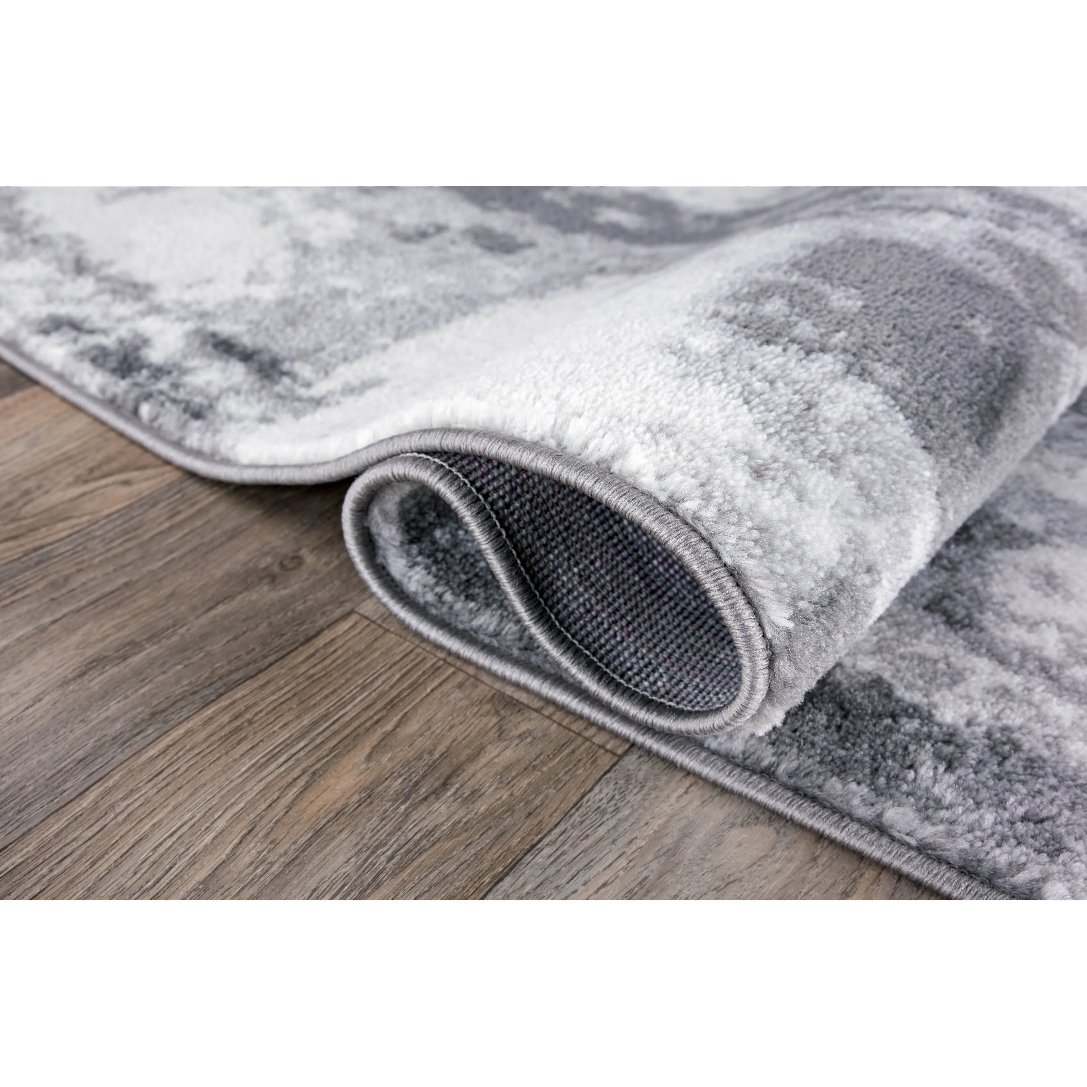 World Rug Gallery Contemporary Abstract Distressed Area Rug