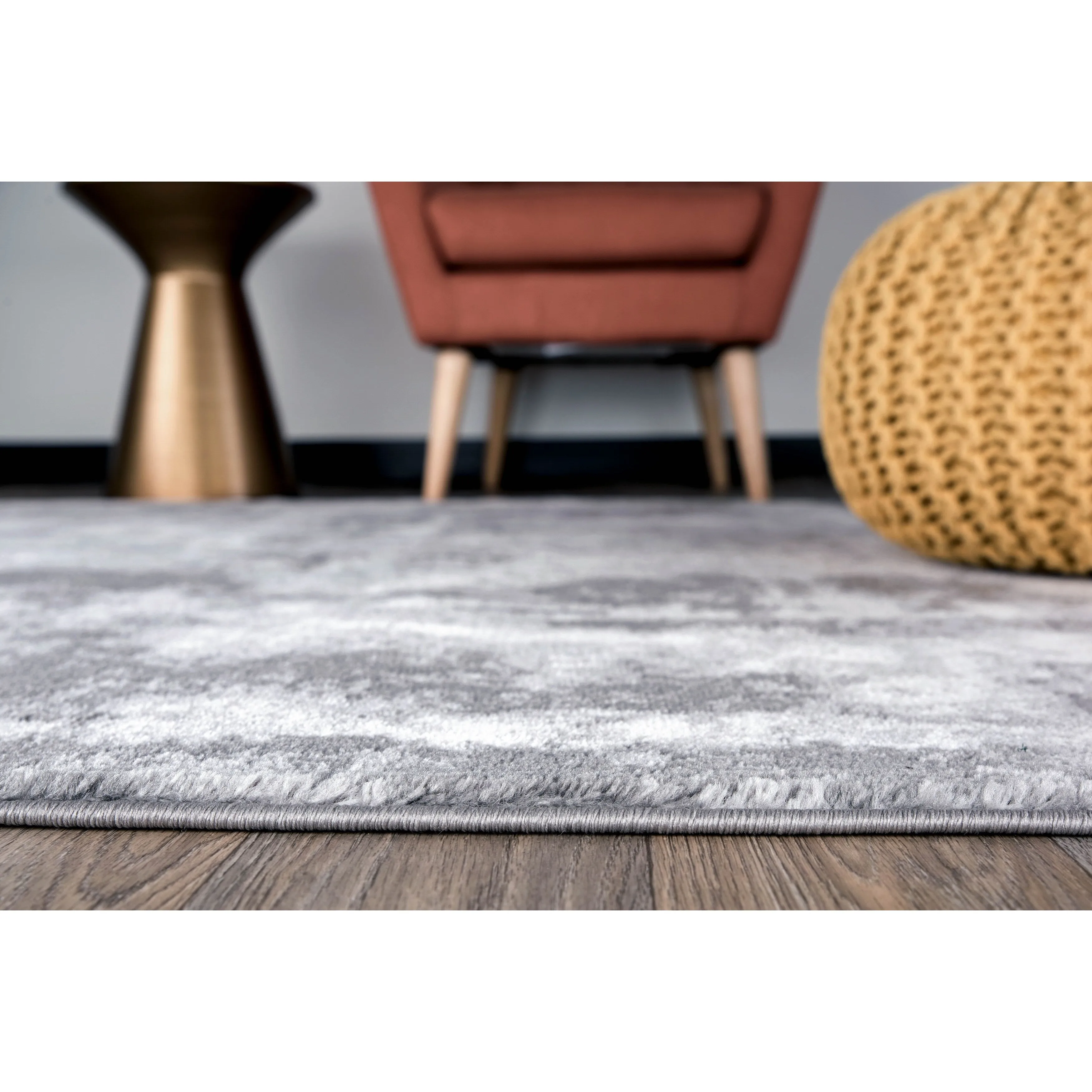 World Rug Gallery Contemporary Abstract Distressed Area Rug