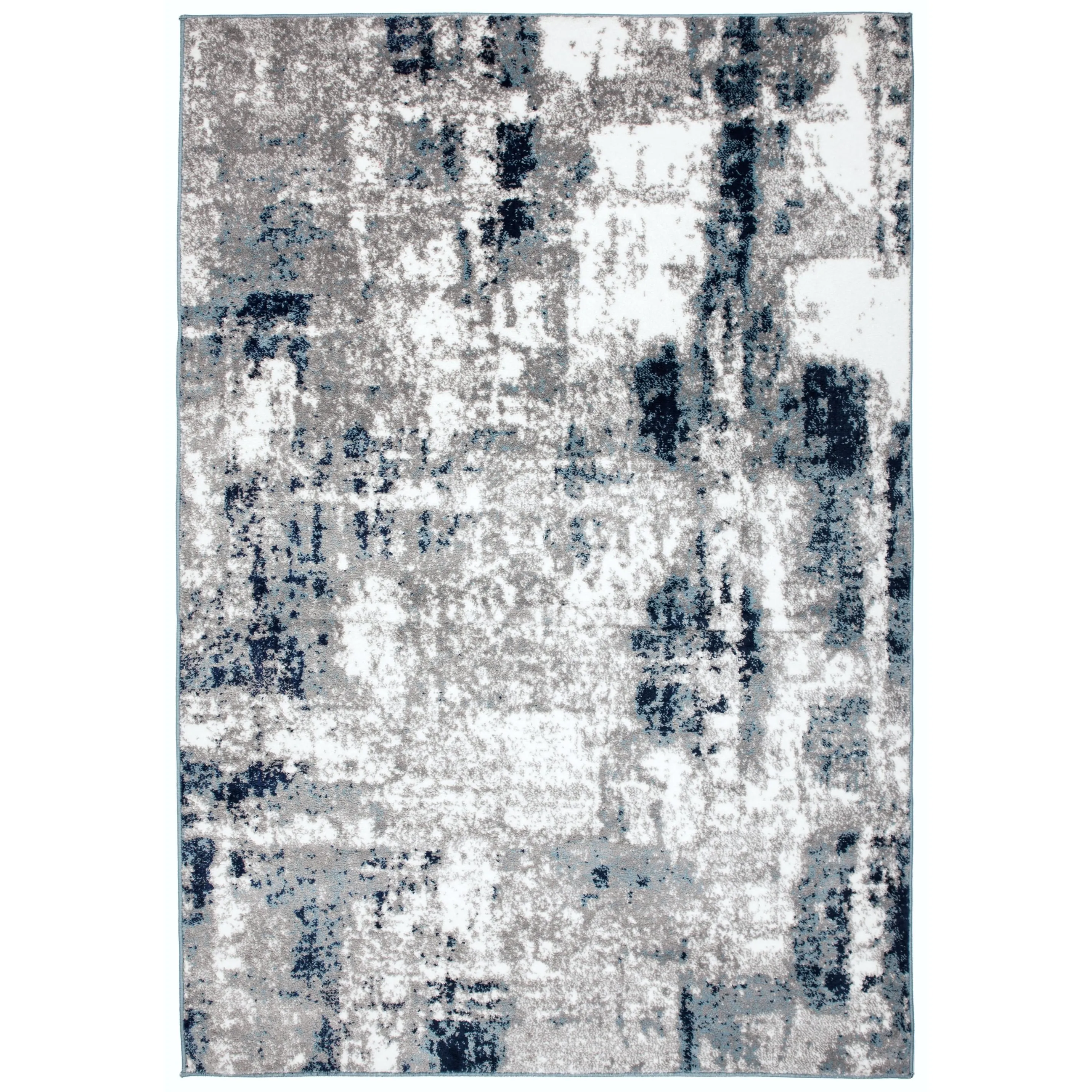 World Rug Gallery Contemporary Abstract Distressed Area Rug