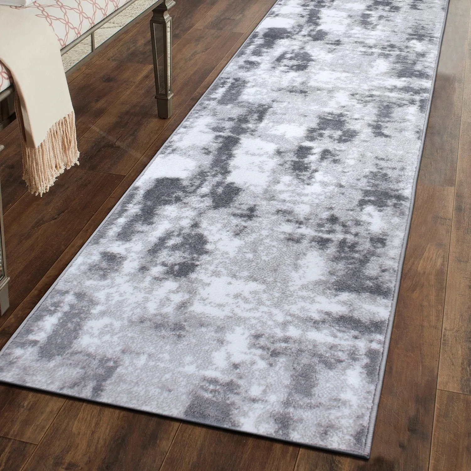 World Rug Gallery Contemporary Abstract Distressed Area Rug