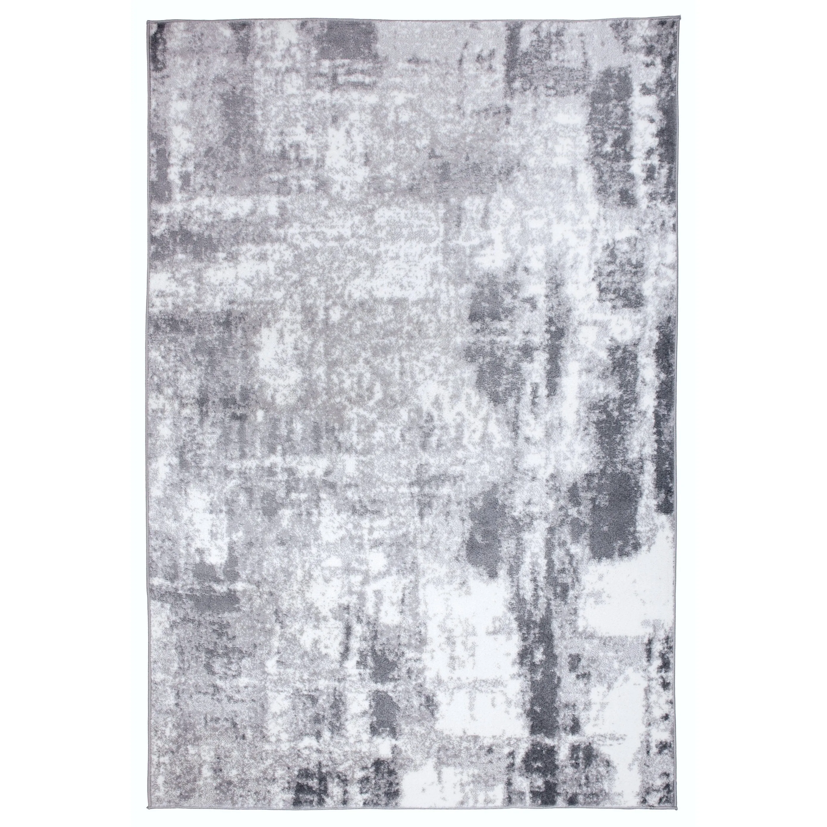 World Rug Gallery Contemporary Abstract Distressed Area Rug