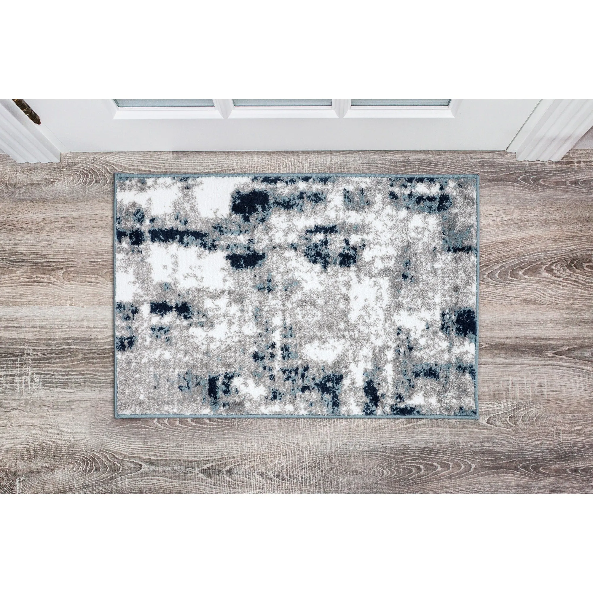 World Rug Gallery Contemporary Abstract Distressed Area Rug