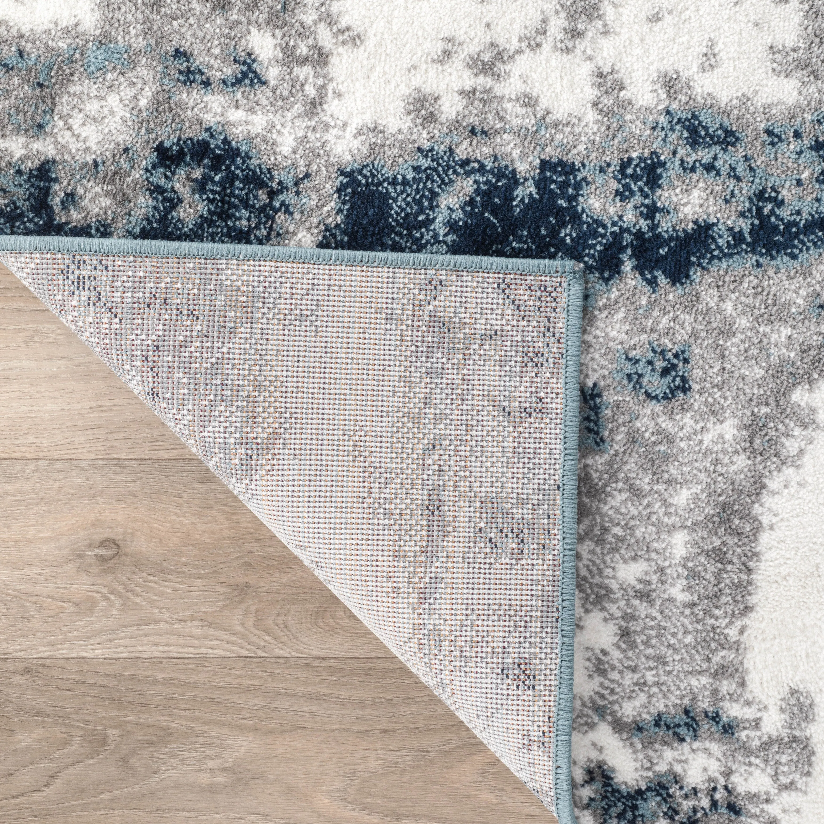 World Rug Gallery Contemporary Abstract Distressed Area Rug