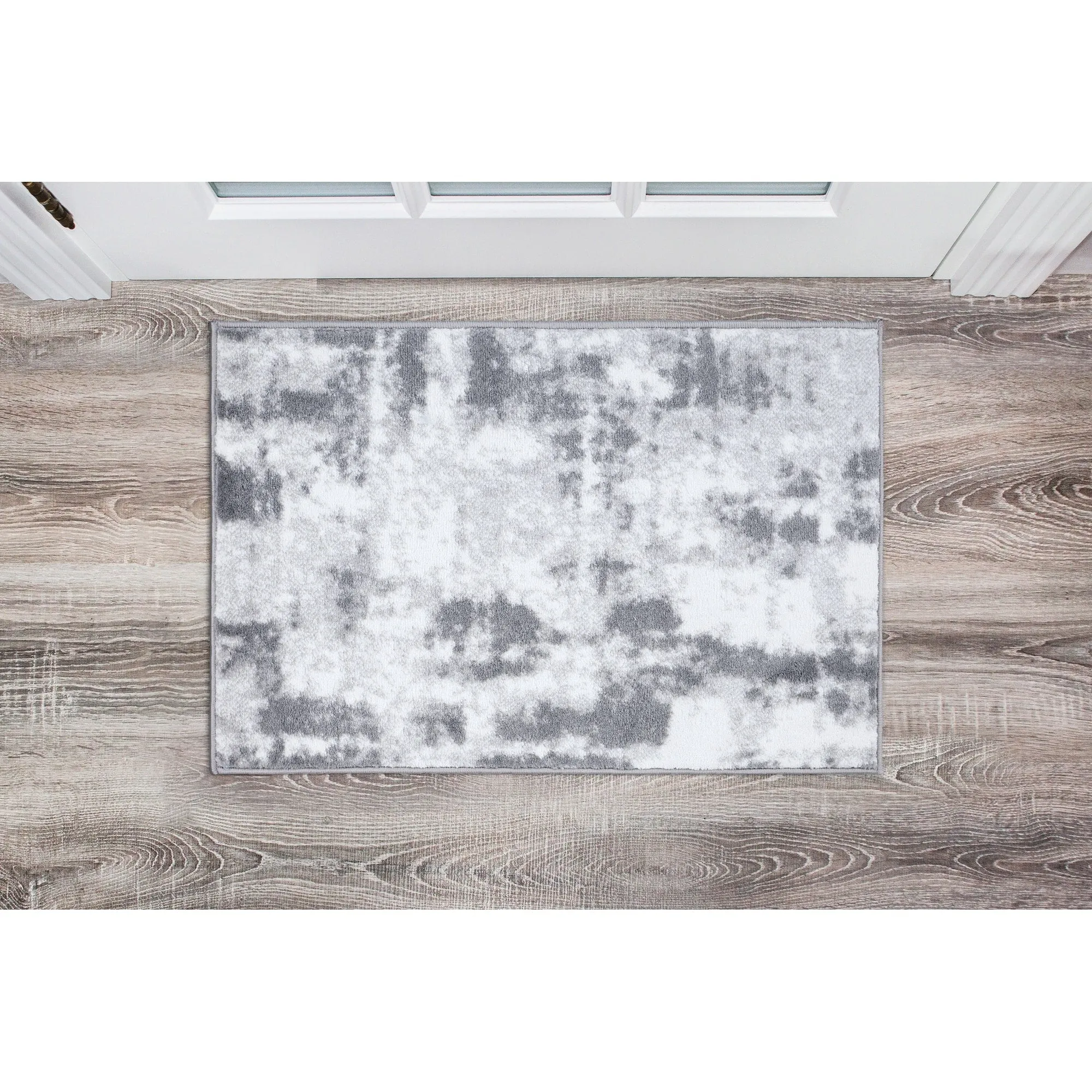 World Rug Gallery Contemporary Abstract Distressed Area Rug