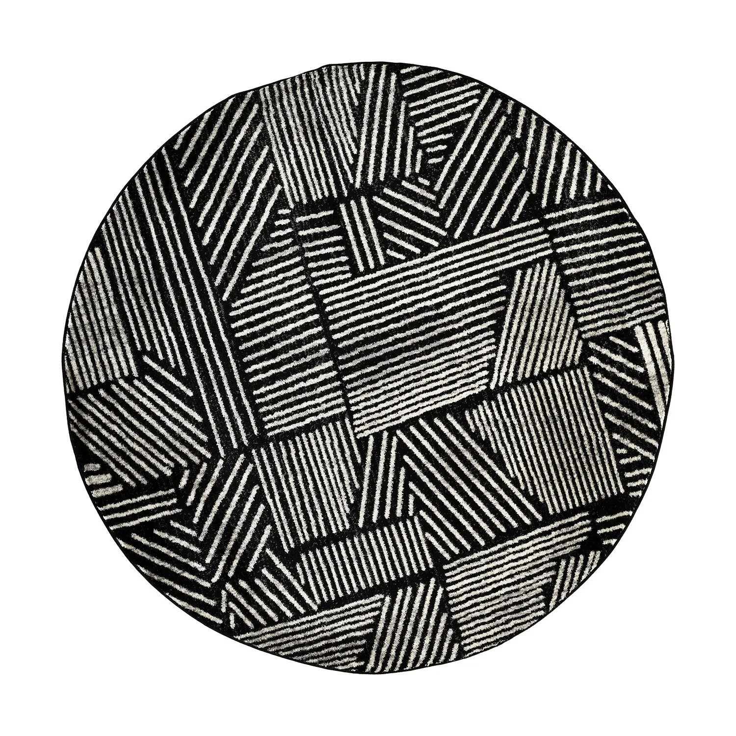 World Rug Gallery Contemporary Boho Stripes Black Area Rug