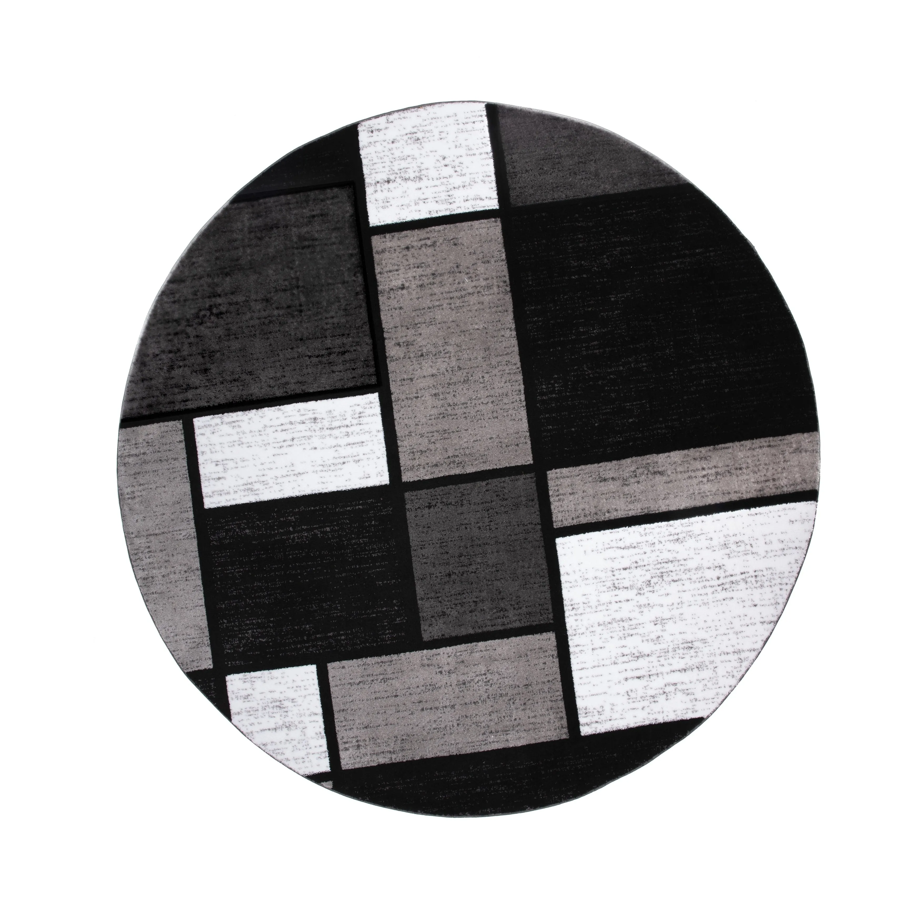 World Rug Gallery Contemporary Modern Boxed Color Block Area Rug