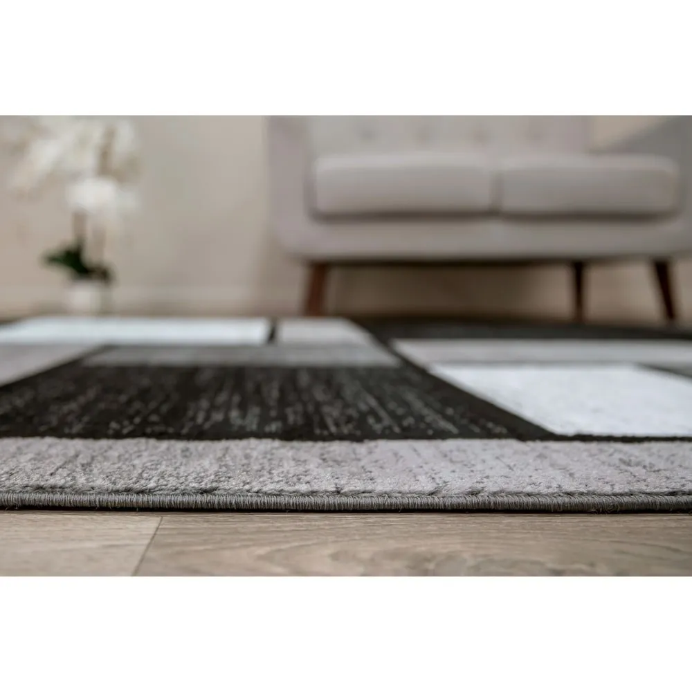 World Rug Gallery Contemporary Modern Boxed Color Block Area Rug