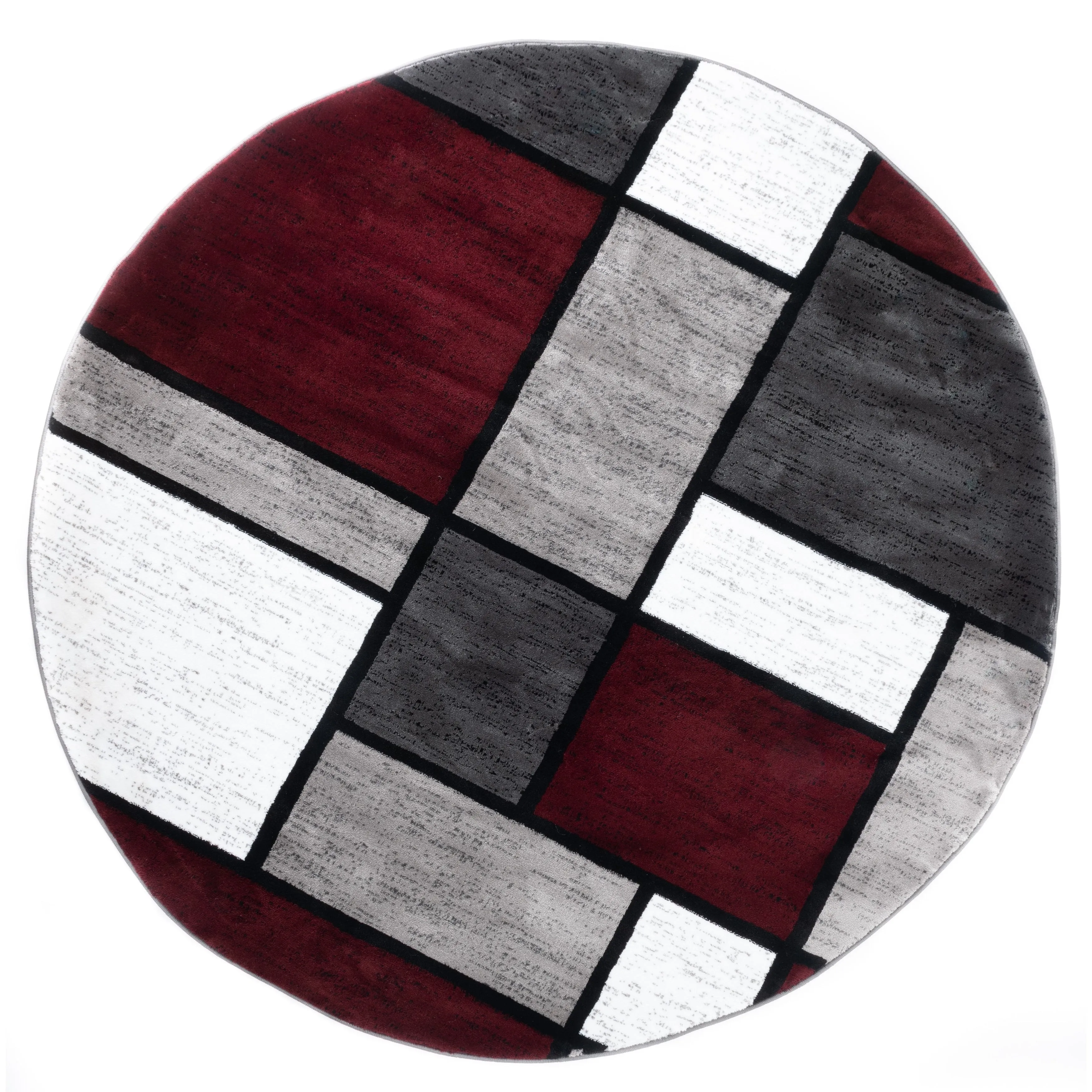 World Rug Gallery Contemporary Modern Boxed Color Block Area Rug