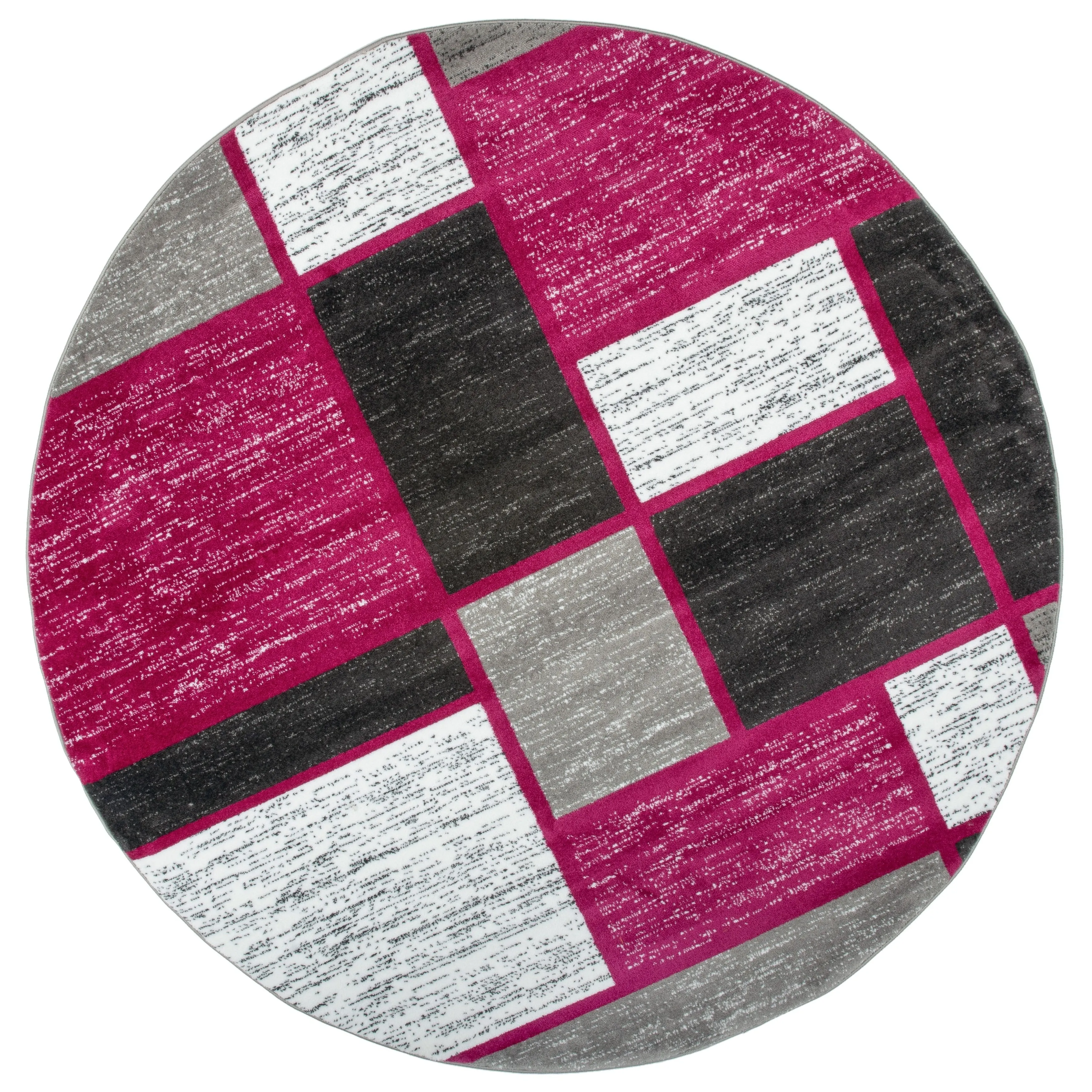 World Rug Gallery Contemporary Modern Boxed Color Block Area Rug