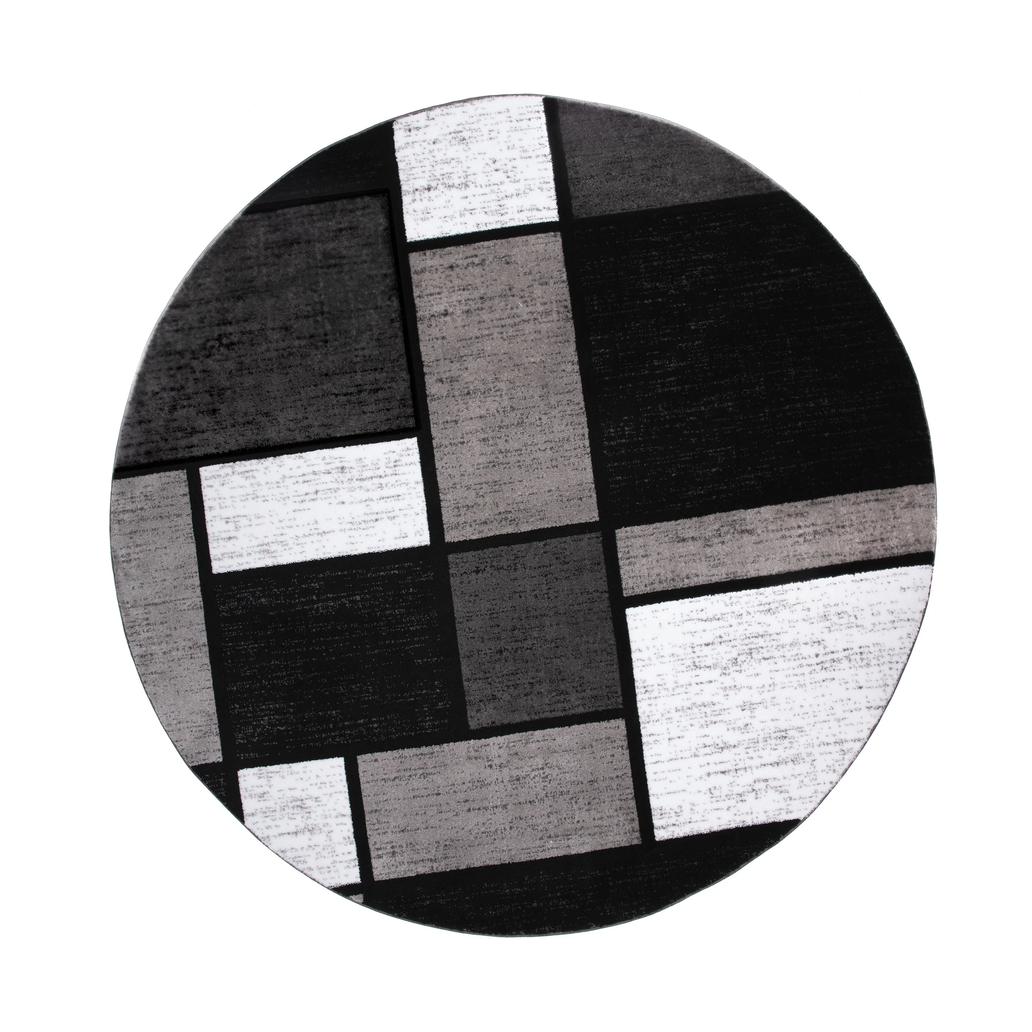 World Rug Gallery Contemporary Modern Boxed Color Block Area Rug